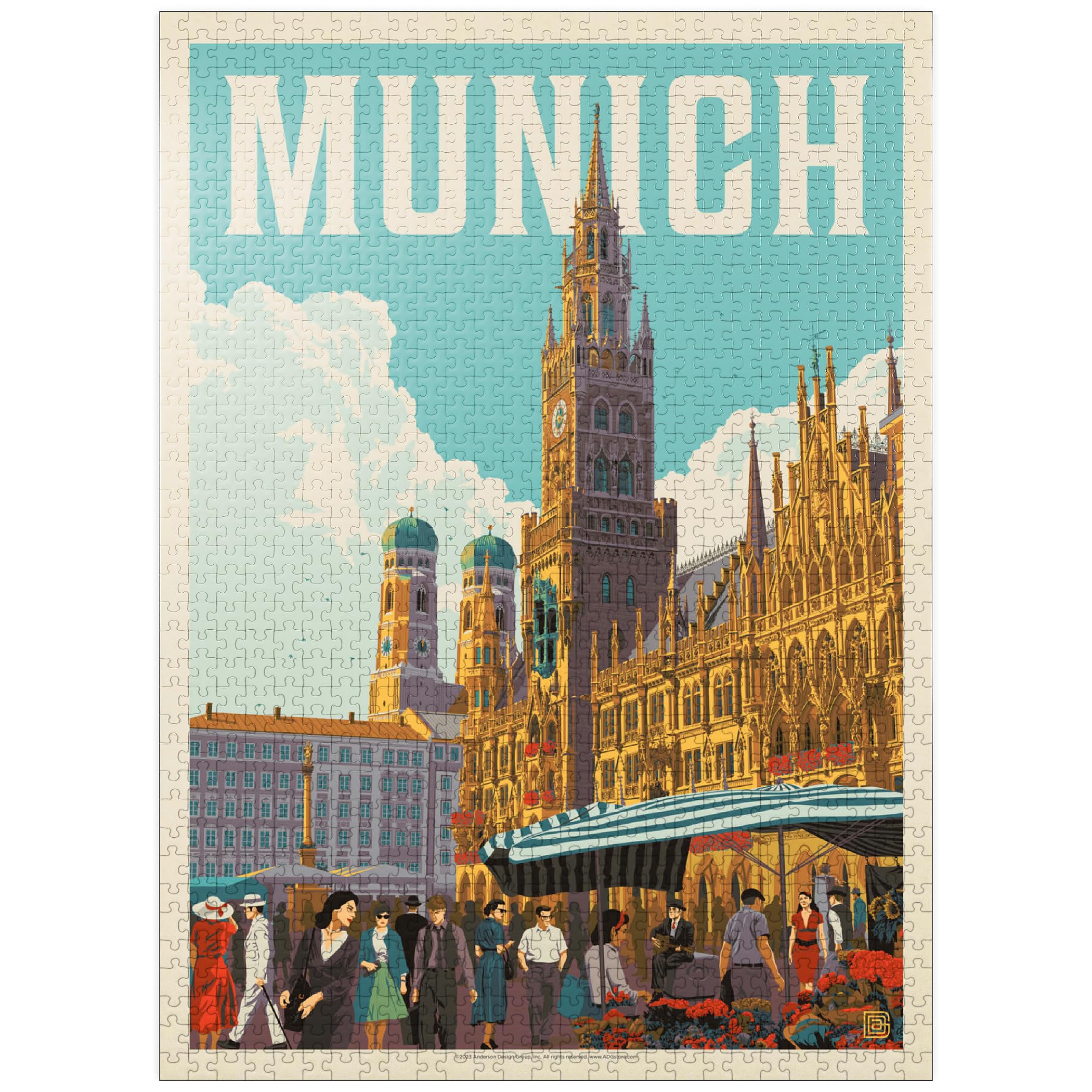 Amazon.com: MyPuzzle Germany: Munich, Vintage Poster - Premium