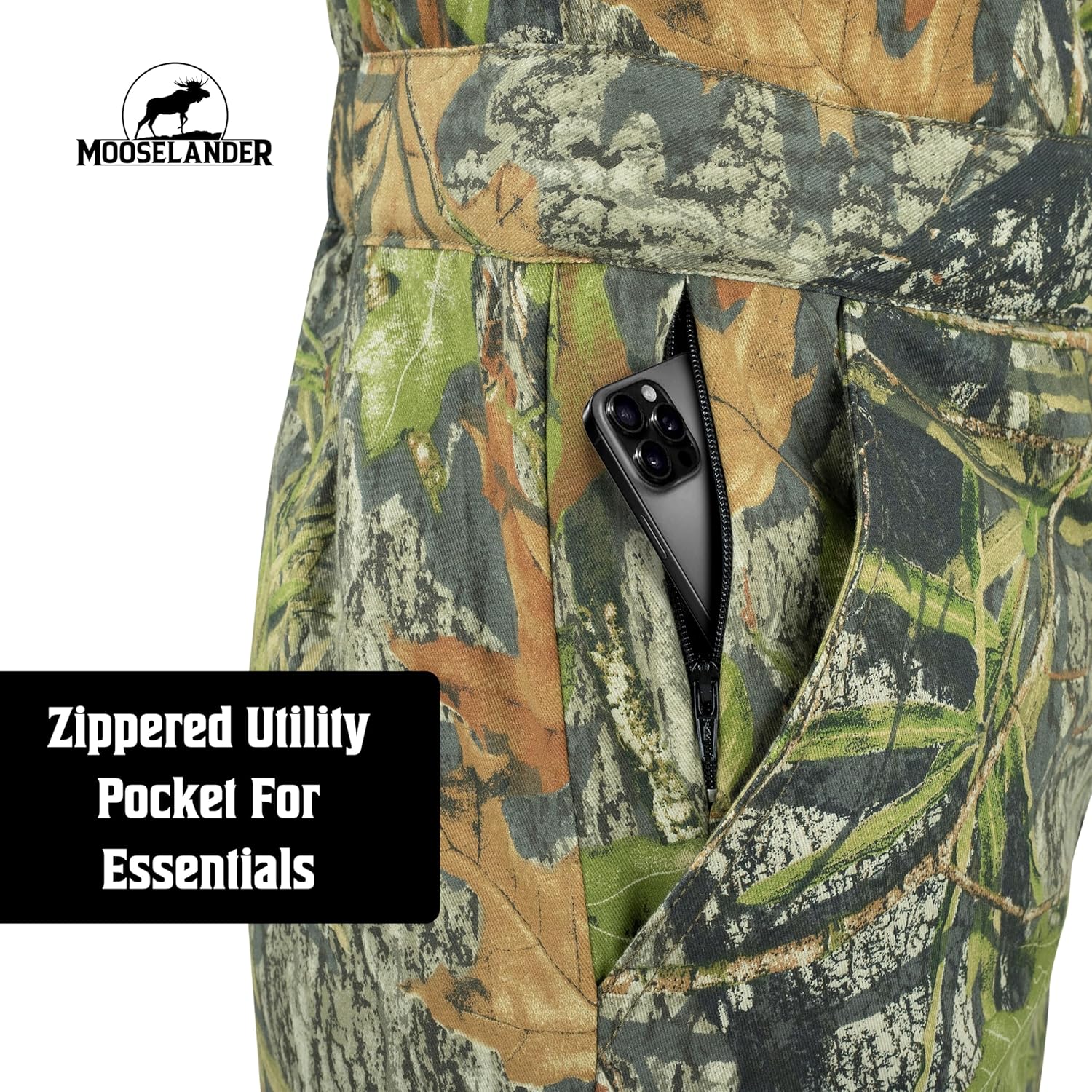 Kids Insulated Coverall with Hood - Mossy Oak Camo, Warm Hunting Suit for Kids with Zip Pockets & Storm Cuffs - Image 6