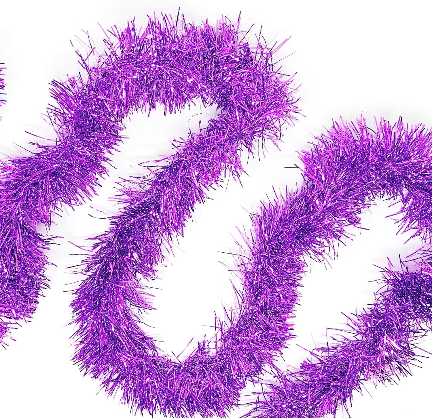 50 Feet Purple Tinsel Christmas Garland Decoration