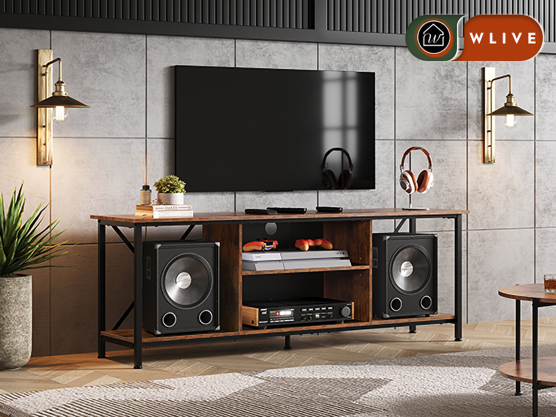 Amazon.com: WLIVE Industrial TV Stand for Up to 65 inch TV, Heavy