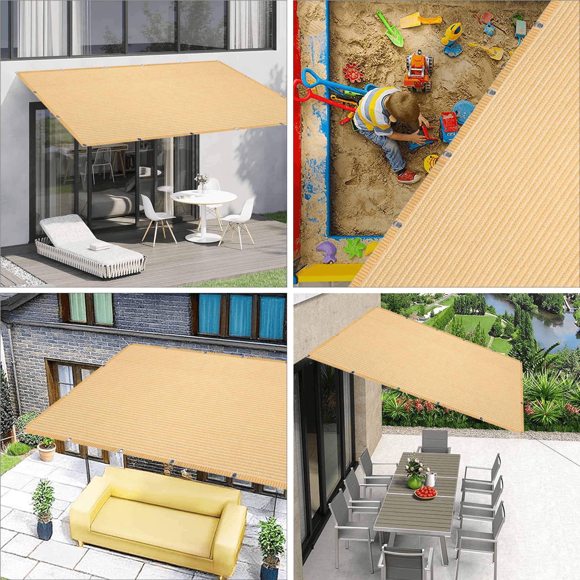 Amazon.co.jp: 日よけシェード 1.3 x 4 m 紫外線カット通気性屋外