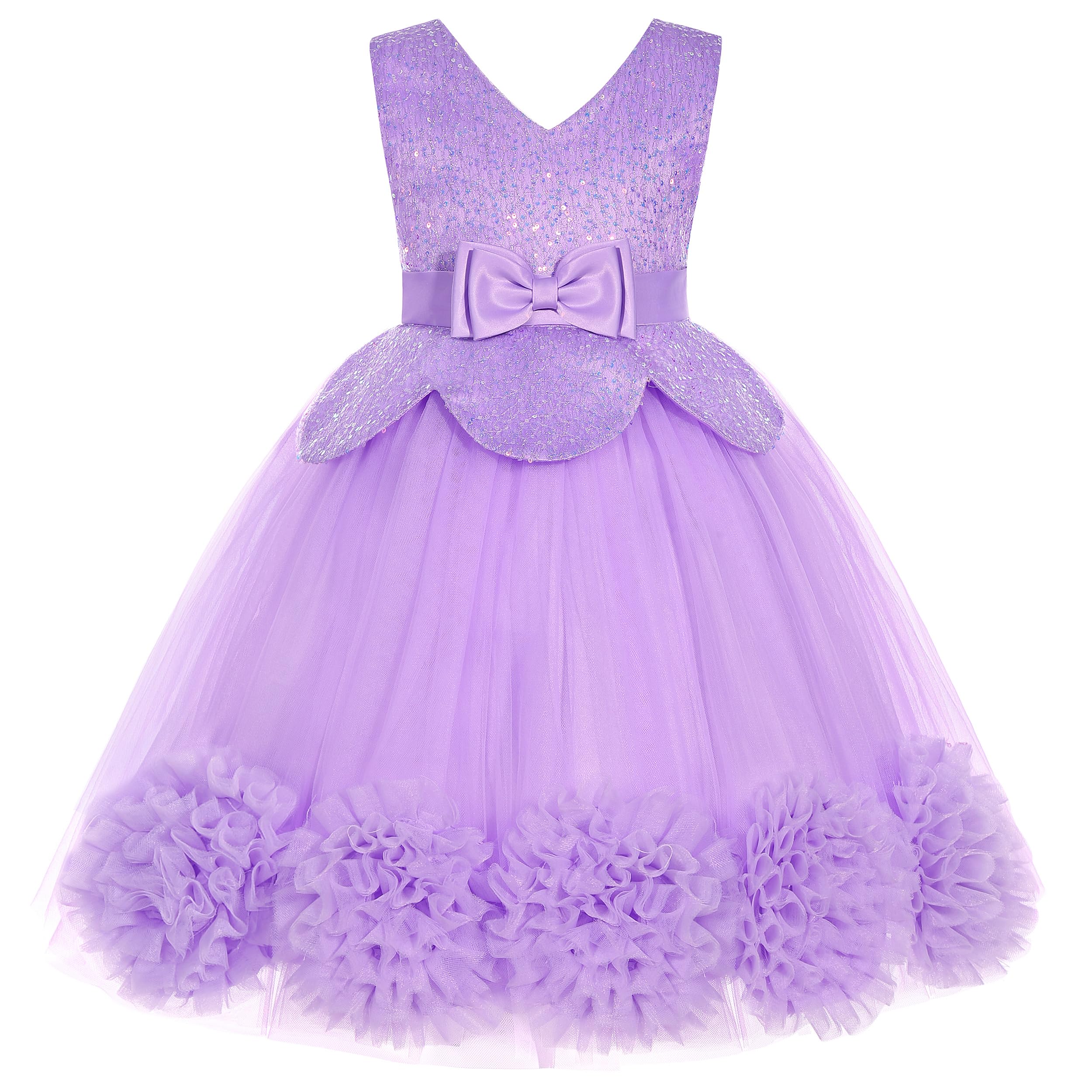 Vestido de niña con Hombros Inclinados, Dama de Honor, Boda, Princesa, niños, Lazo, Fiesta de cumpleaños, Fiesta, espectáculo, Noche