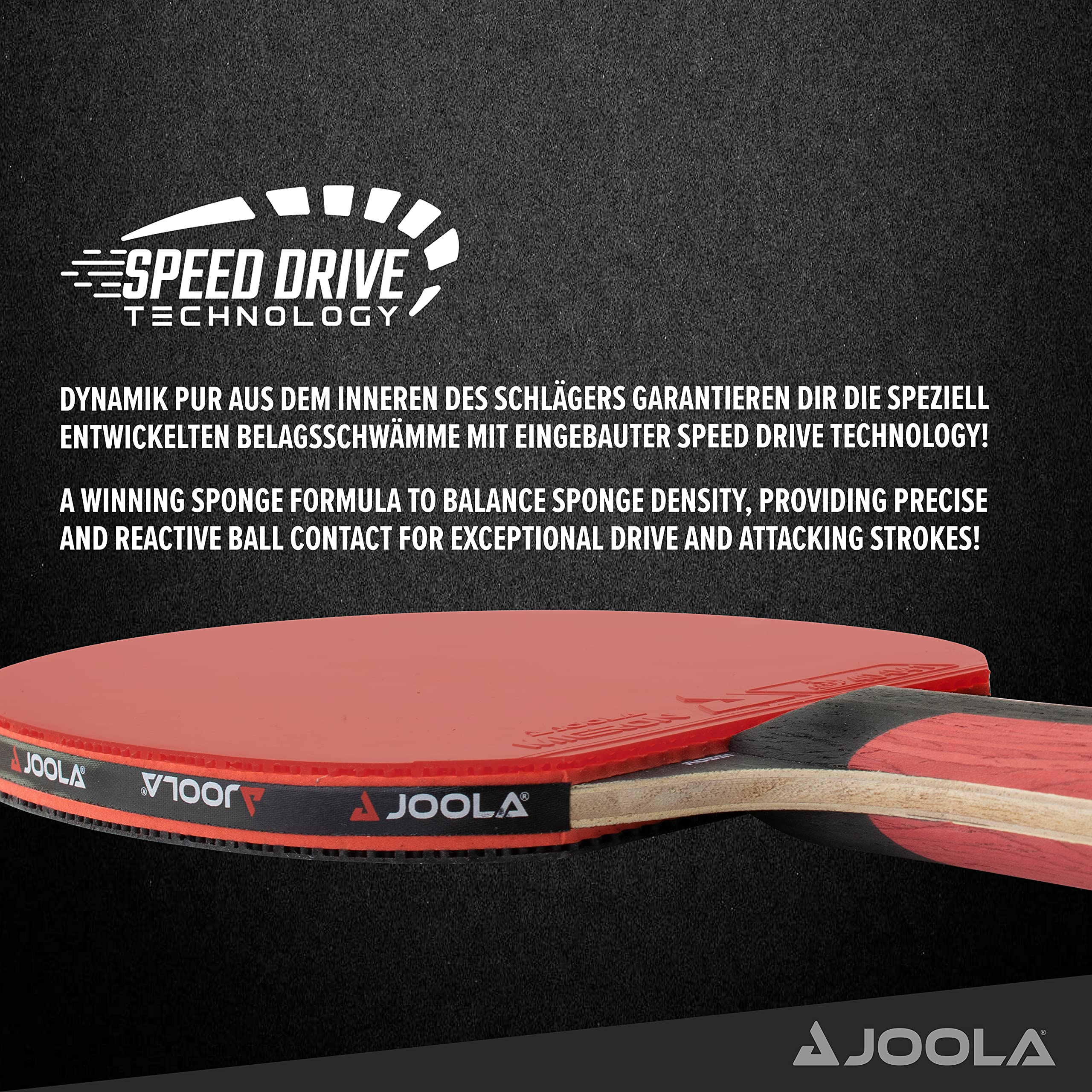 JOOLA 54200 Tischtennisschläger ROSSKOPF Classic ITTF zugelassener Tischtennis-Schläger 2,00 MM Schwamm & 80505 Tischtennisschläger Hülle Pocket Double Tischtennishülle Schwarz/Rot