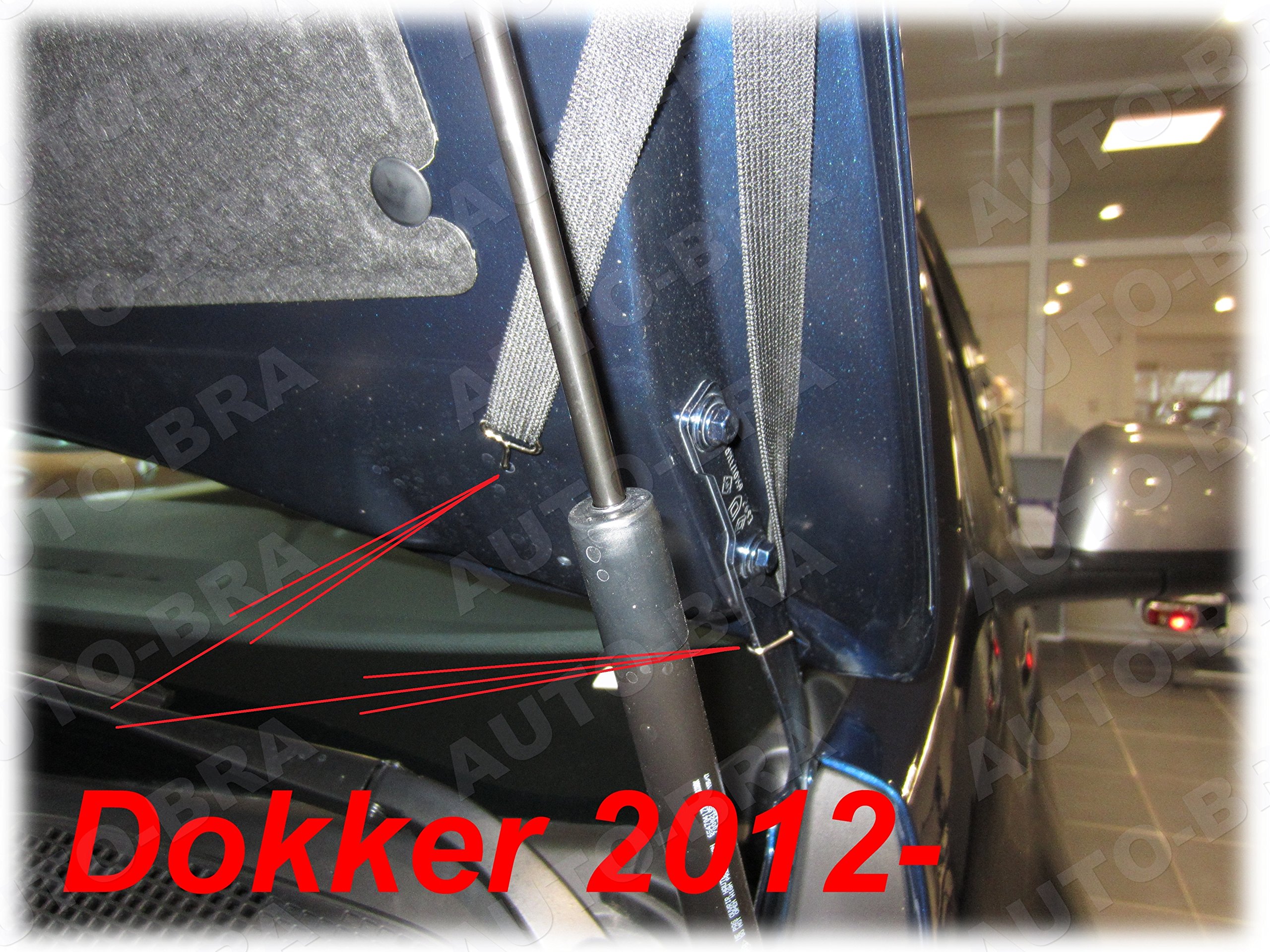 Auto-Bra AB3-00077 Carbon Optik Compatibile con Dacia Dokker - Lodgy da 2012 Copri Cofano Protezione Tuning