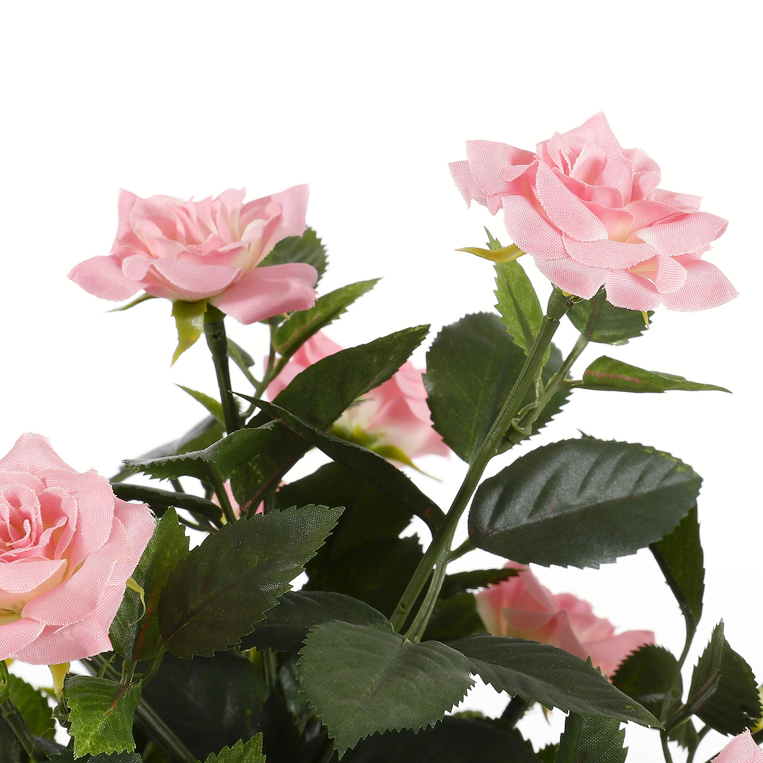Rosa Finta Decorativa MICA Decorations In PVC Bianco - Per Vaso O Decorazione Casa, Aspetto Naturale - 4