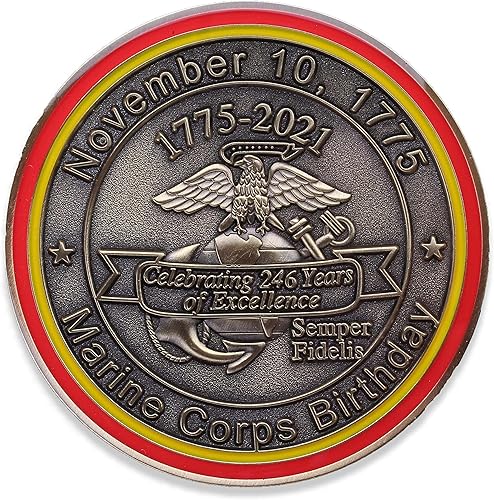 Miniatura 3 de Coins For Anything, Inc Bola de cumpleaños del Cuerpo de Marines 2021 Moneda de desafío de tributo 9-11. Troquelado de 1.75 pulgadas, diseñado por