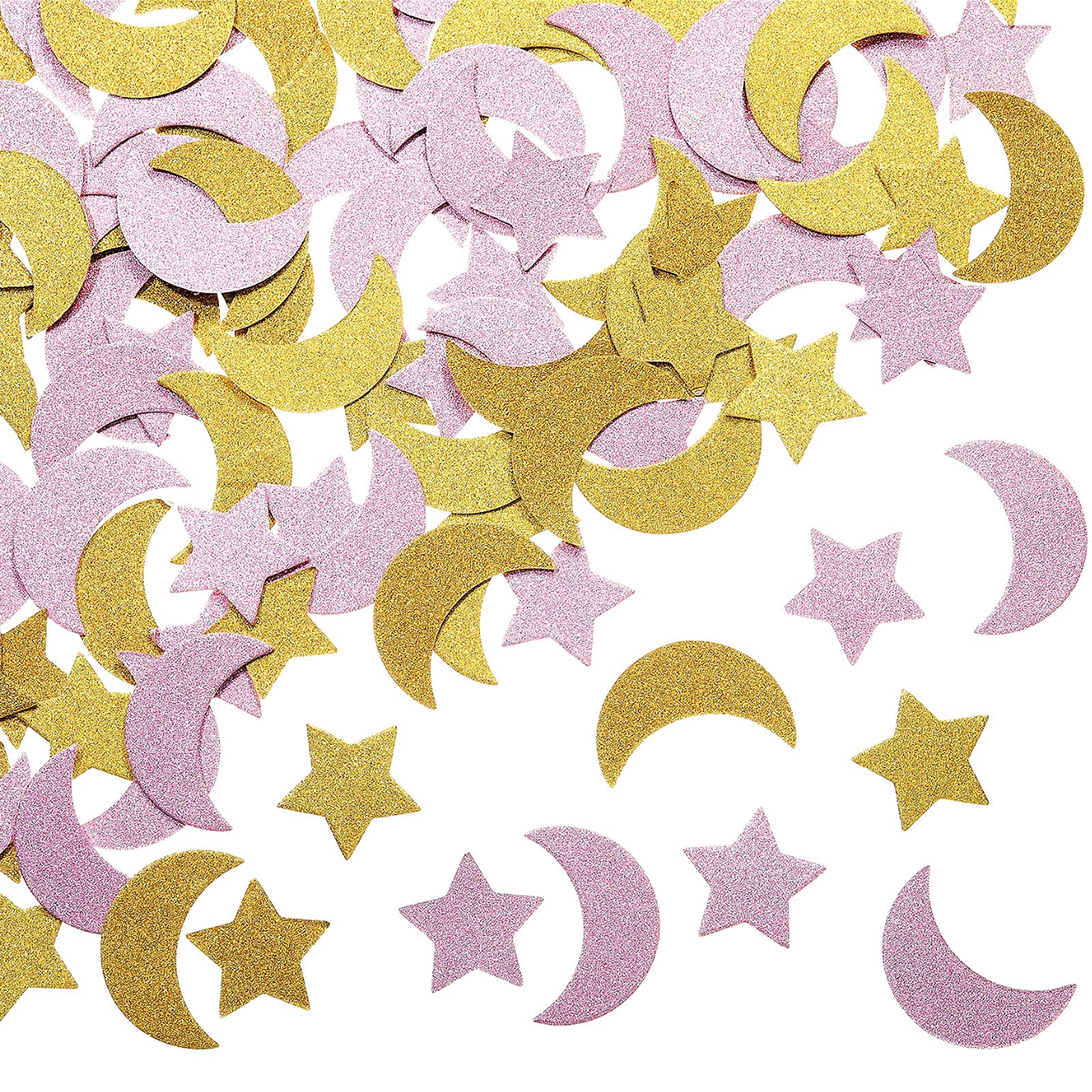 400 Stück Glitzer-Konfetti – Sterne & Monde, Doppelseitig, In Dunkelblau, Hellblau, Gold – Für Tischdekoration, Hochzeit, Geburtstag, Babyparty, Ramadan