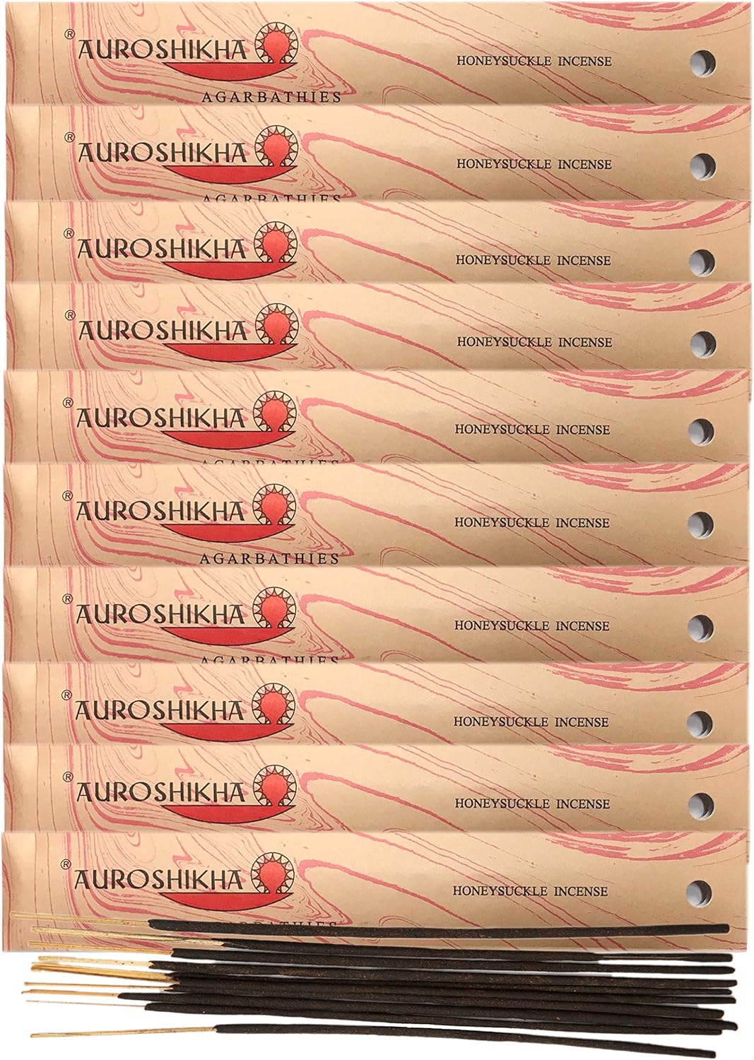 Marbling ~ Honeysuckle Incense Sticks (10 Pack - Total of 100 gram)