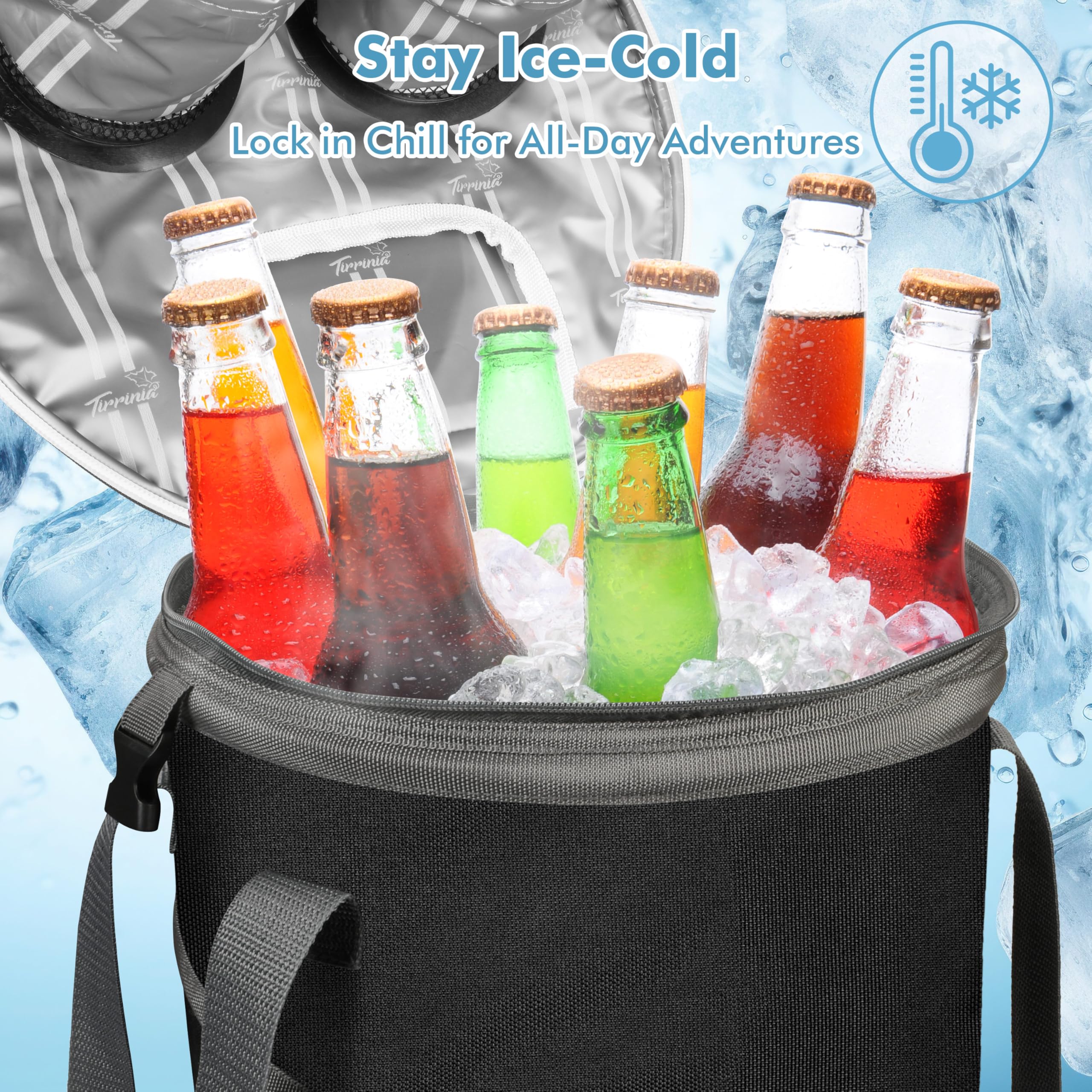 Borsa Frigo Portatile Morbida 40 Lattine – Isolata E Impermeabile Per Campeggio, Picnic E Spiaggia - 4