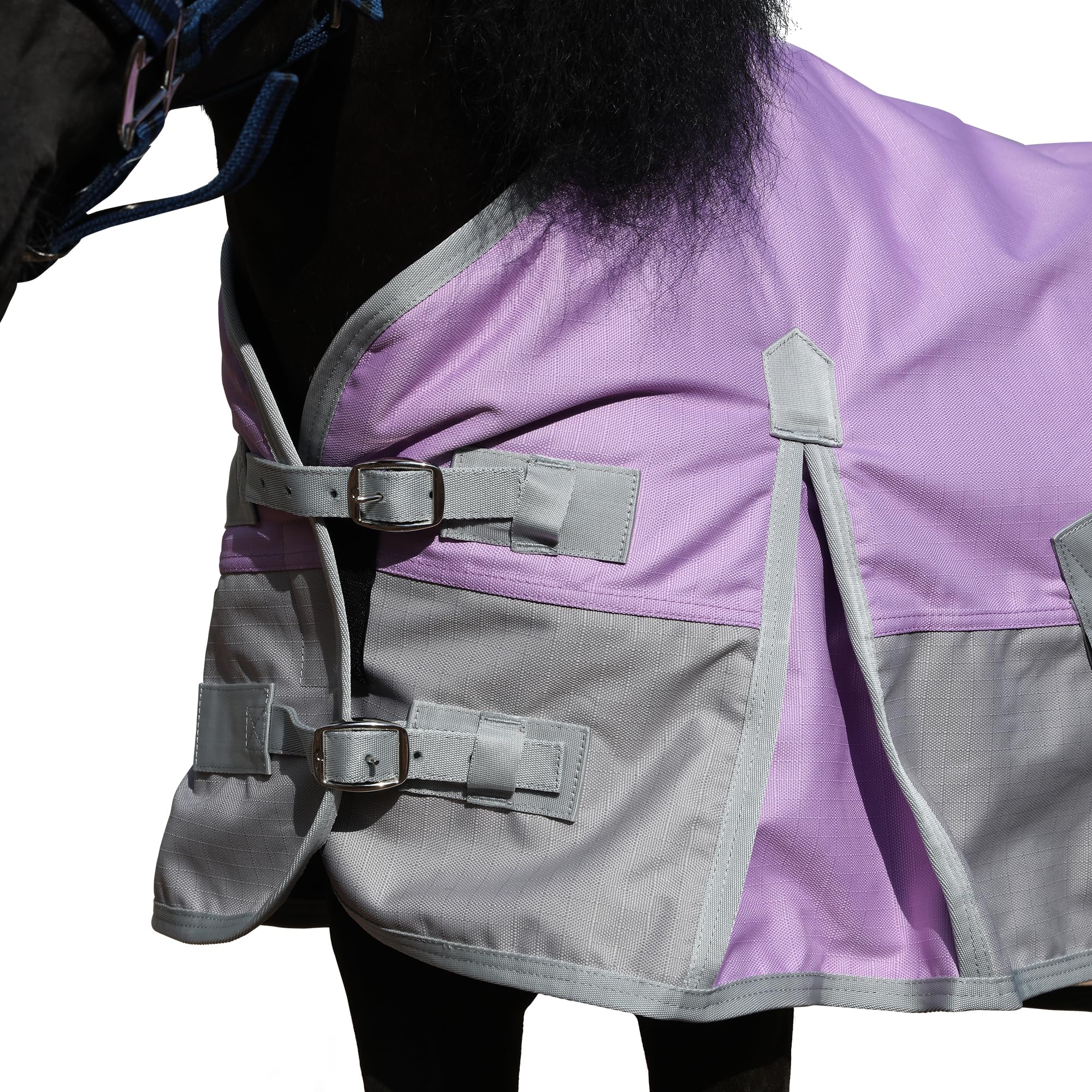 Coperta per pony, 1200D, 200 g/m², impermeabile e traspirante, per pony, shetty, coperta invernale imbottita con cinghie incrociate, collo e chiusura regolabile sul petto