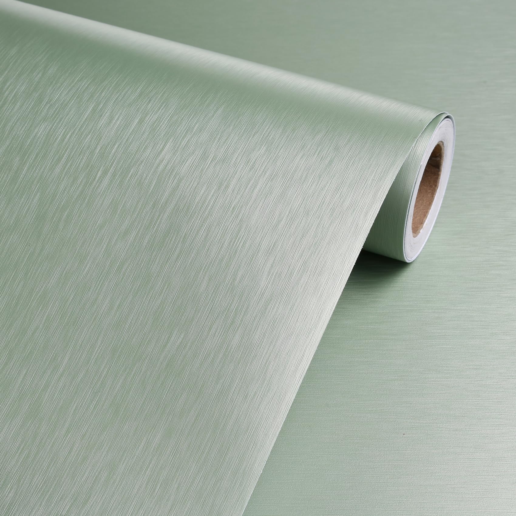 thumbnail: Livelynine Zelfklevende Folie Keuken - Groen Geborsteld Roestvrij Staal Look - 40 Cm X 5 M - Hittebestendig En Waterdicht