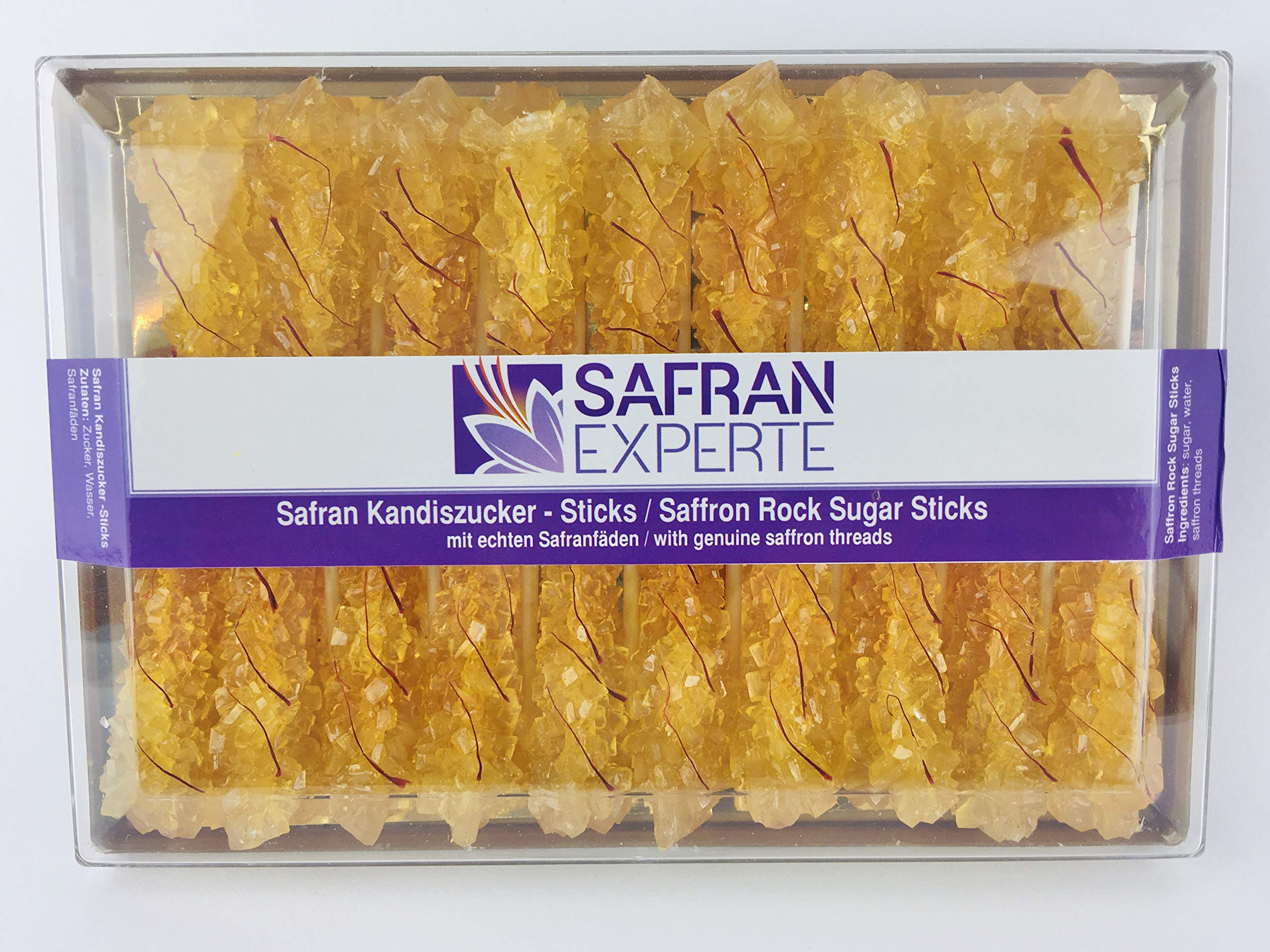 Safran - Lot de 3 boîtes de 19 bâtonnets chacune, au sirop de safran