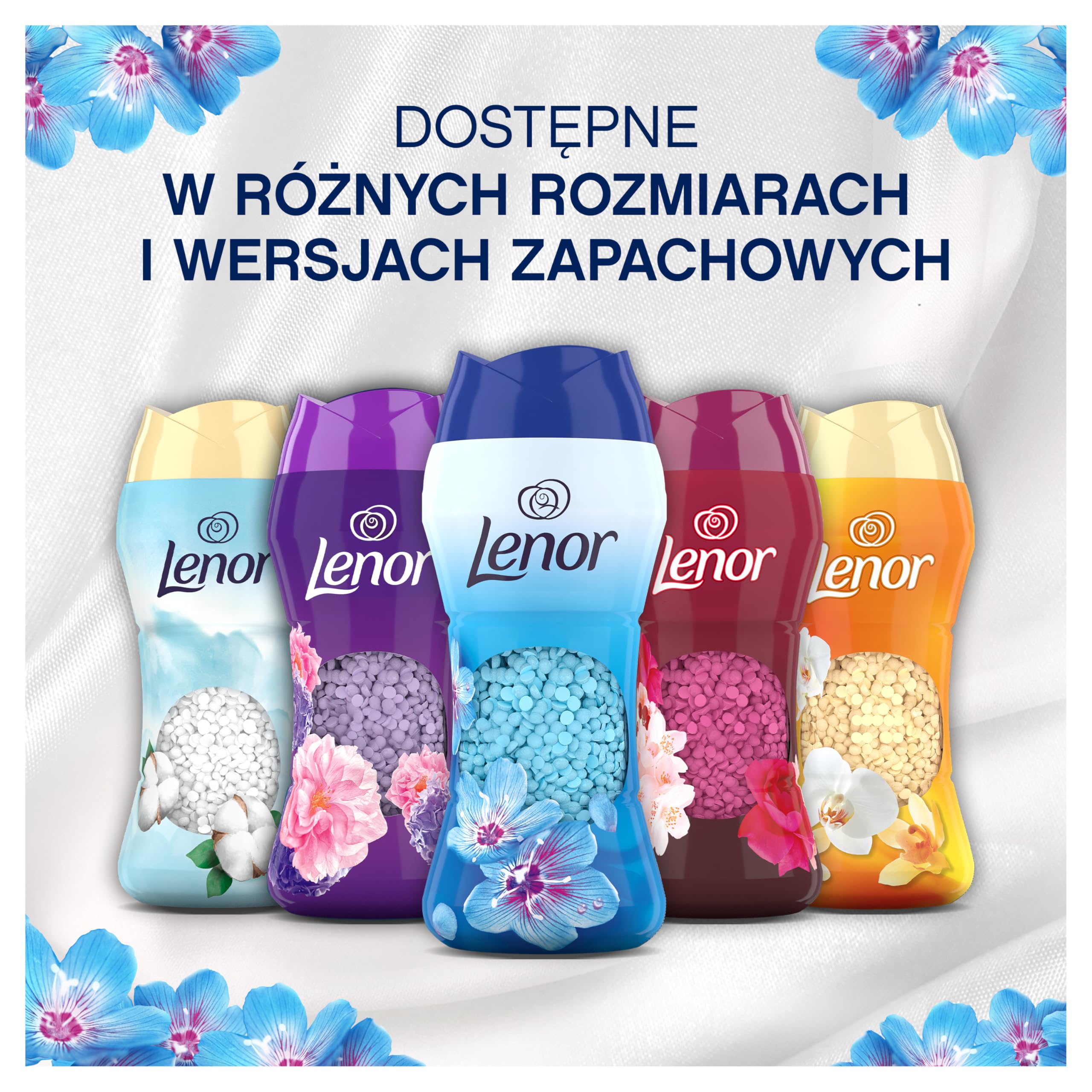 Lenor Perełki zapachowe do prania, 6x495g, Spring Awakening | Zapach non stop do 12 tygodni dla przechowywanych ubrań