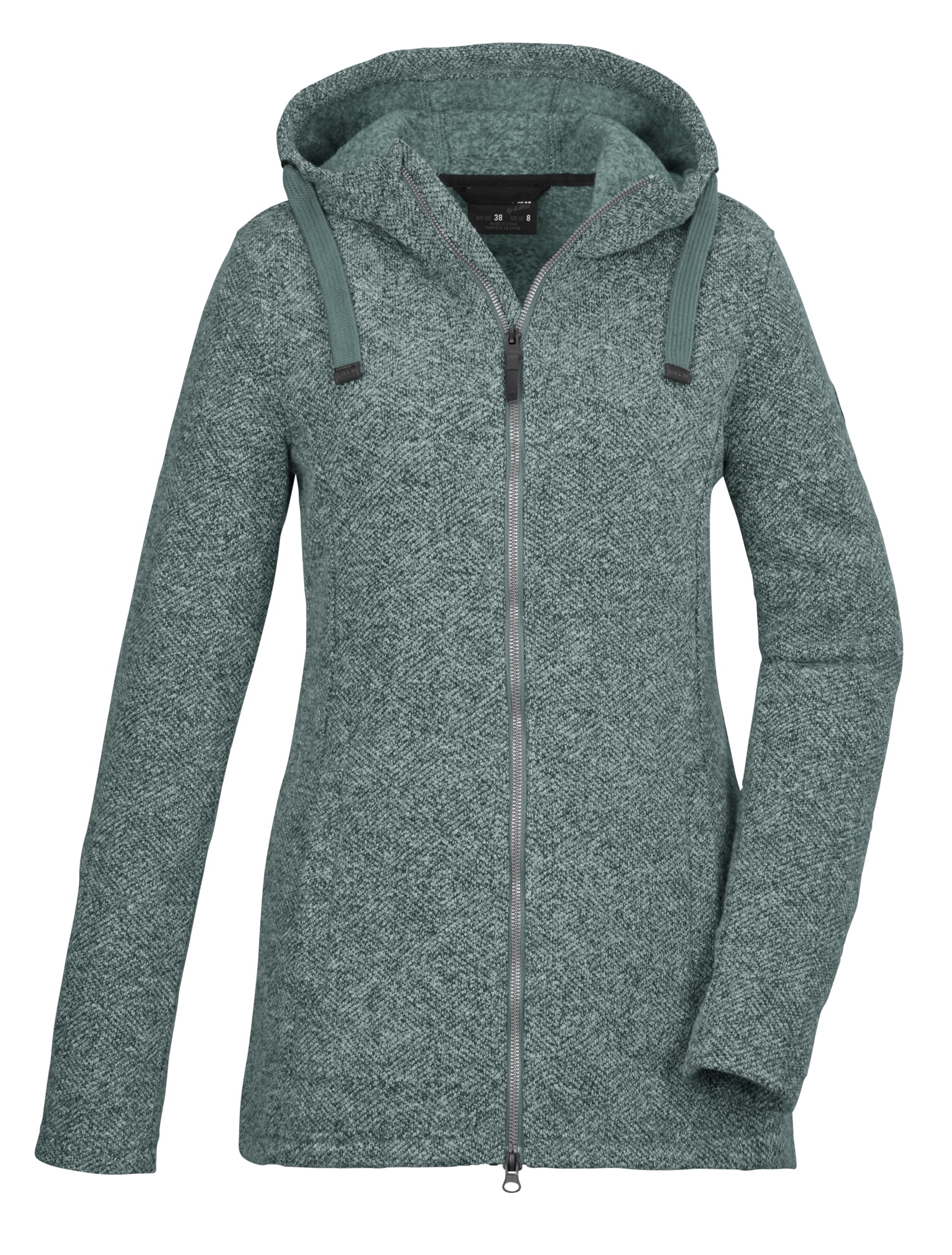 G.I.G.A. DX Women's Knitted Fleece Jacket with Hood GW 72 WMN KNTFLC JCKT, Aquaverde, 34, 42437-000