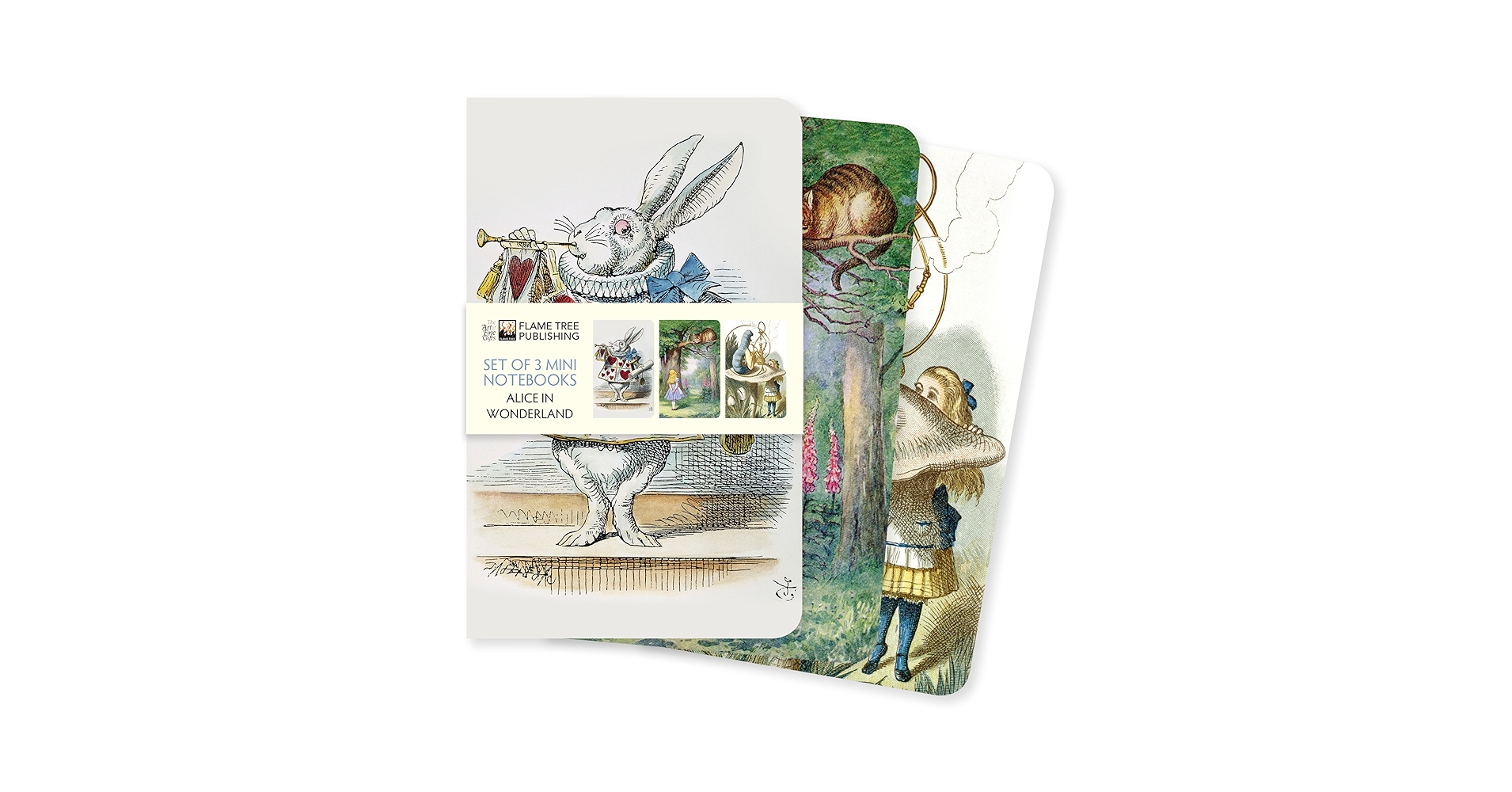 Alice's Adventures in Wonderland Set of 3 Mini Notebooks