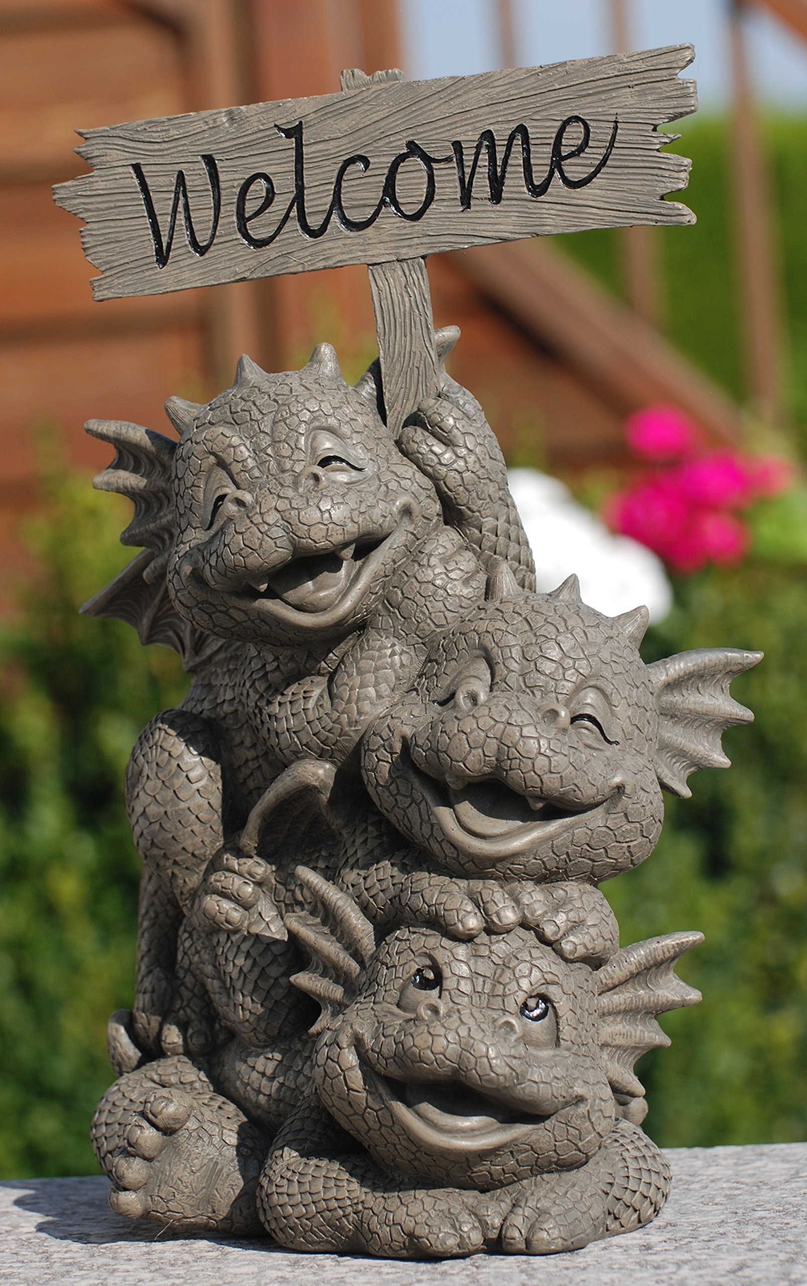 Figura per l'giardino Drago Famiglia Welcome! Giardino! Figura! Amore!