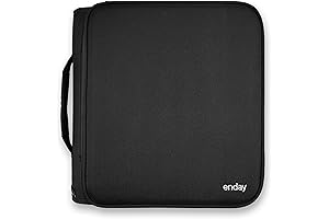 Enday Zipper Binder 3 Ring Organizer: Expandable File Folder with Durable Handle
