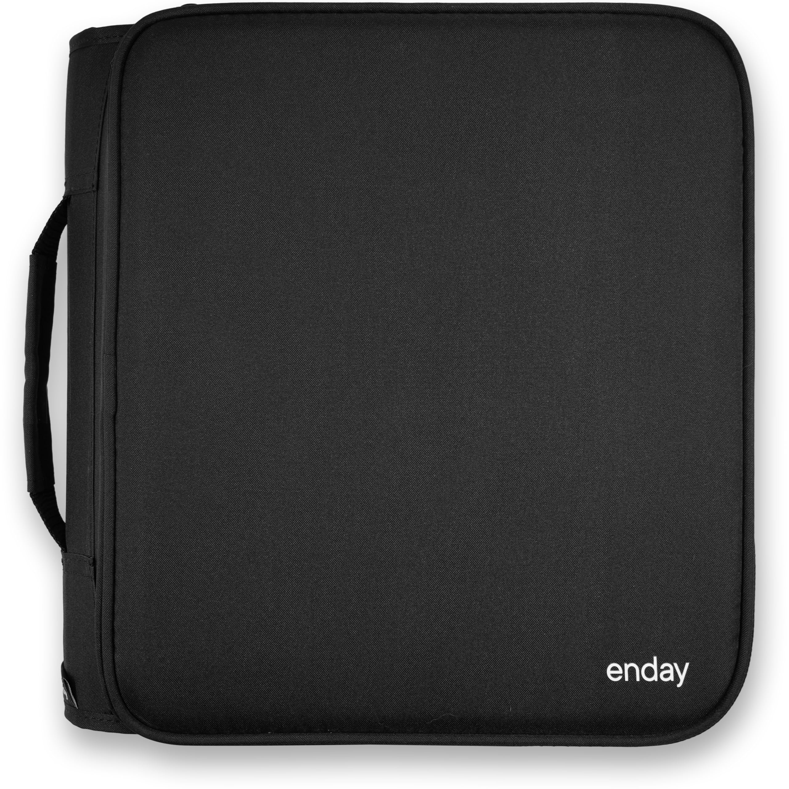 Zipper Binder 3 Ring, Large 2 Inch Binder with Zipper, 880 Sheet Capacity with Durable Handle, Multiple Pockets School Organizer, Black - by Enday