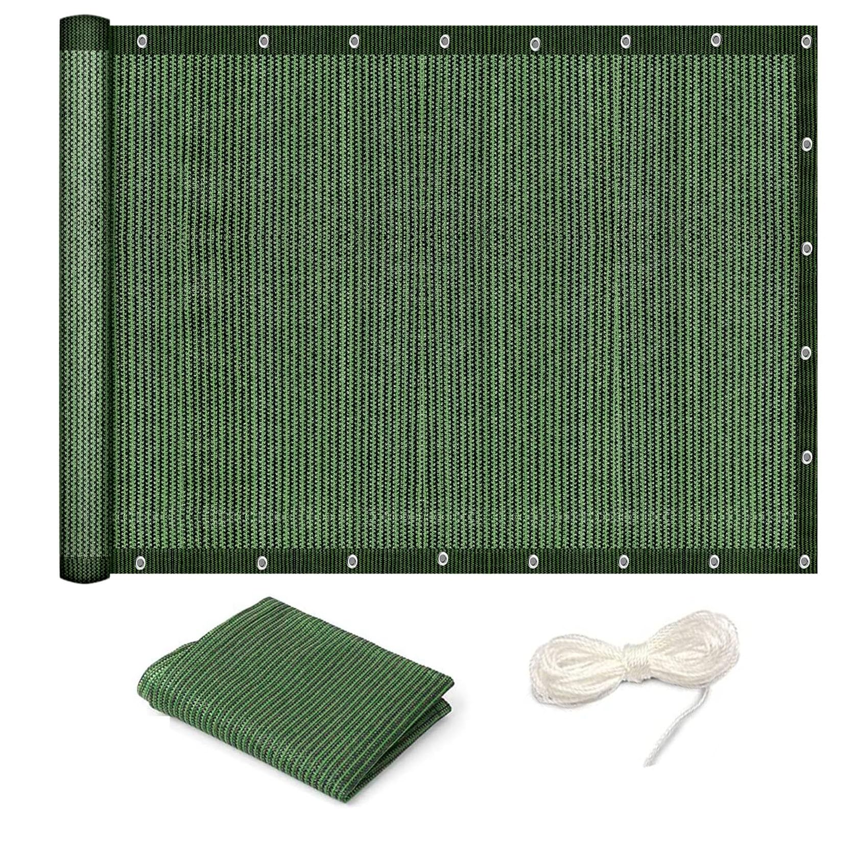 Voile d'ombrage contre la chaleur bâche rectangulaire 1.6x3.6m vert foncé