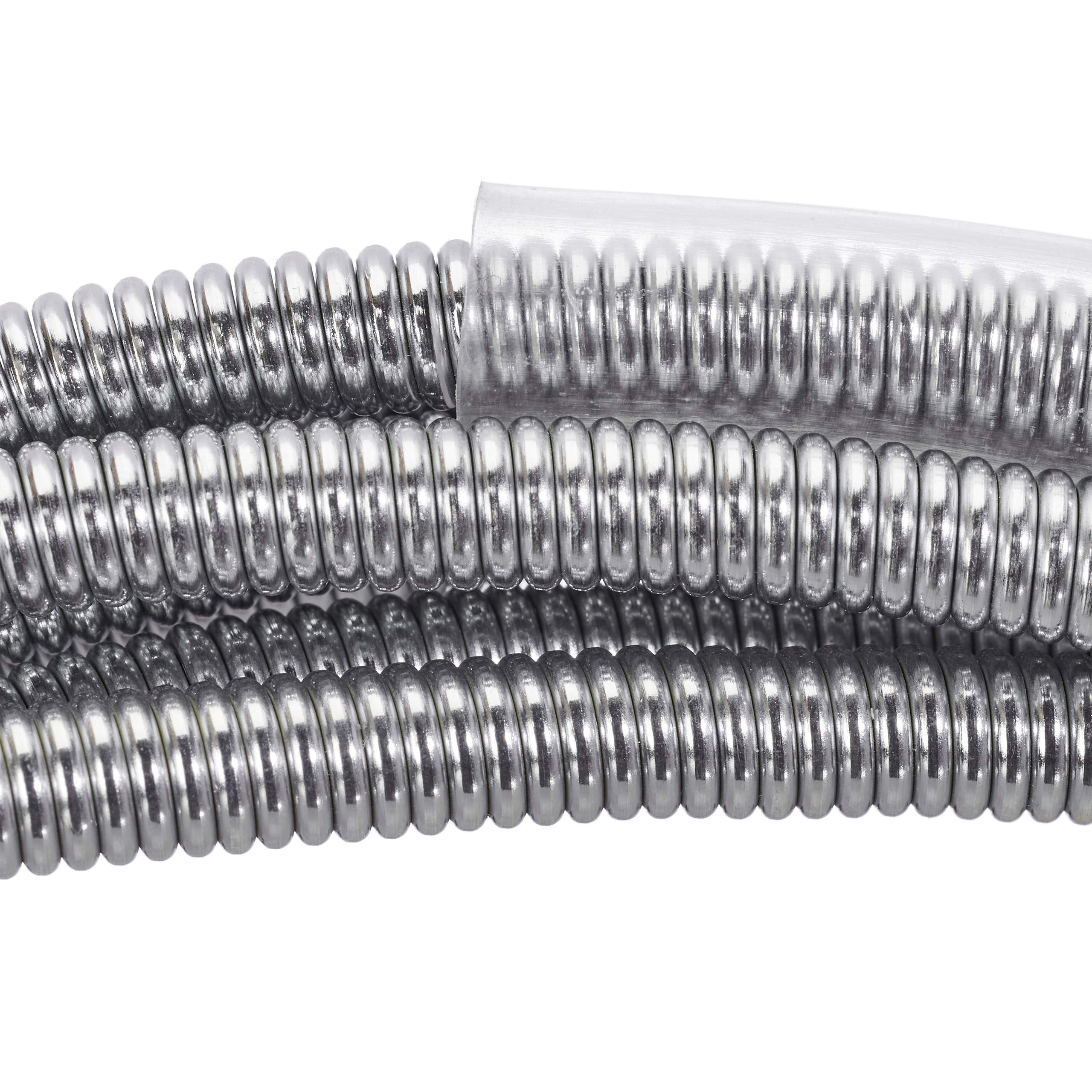 Relaxdays Spirala do czyszczenia rur z zaczepem, mechaniczne czyszczenie rur, WC, prysznic, umywalka, stal, 6 mm x 3 m, srebrna