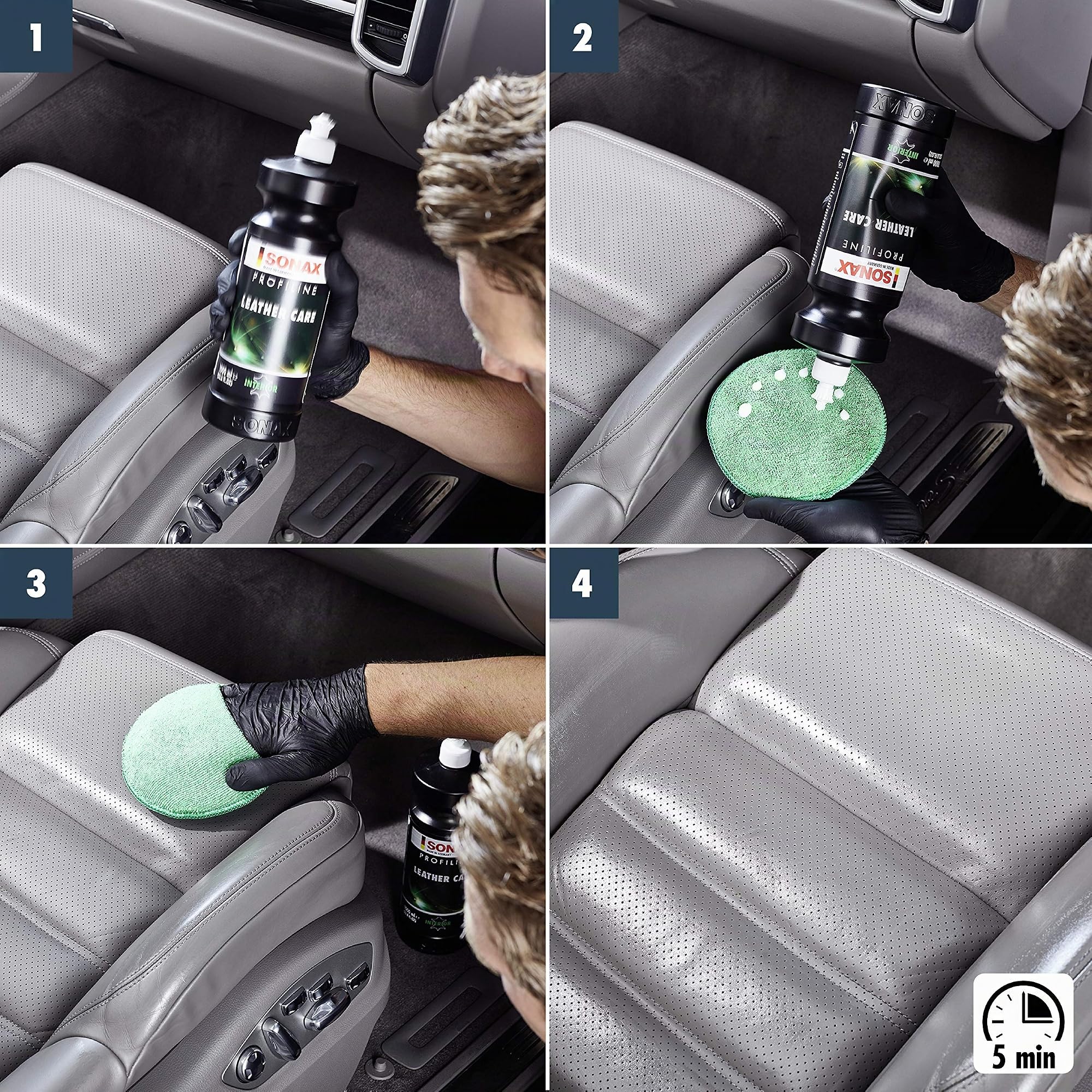 SONAX PROFILINE LeatherProtection (1 Litro) crema per la cura della pelle e del cuoio senza cera. Con protezione UV, asciuga rapidamente, non unge | Art. N. 02823000