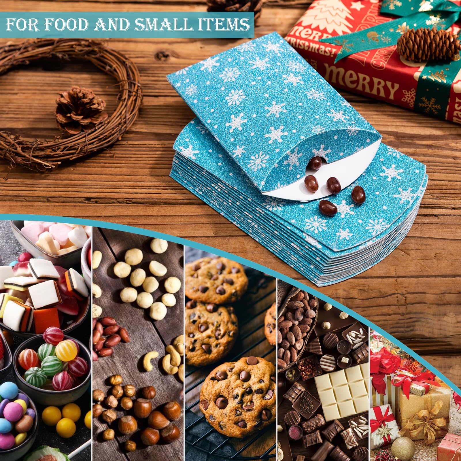 Kiiwah 16 Pièces Boite Cadeau Noel, Boite Papier Kraft