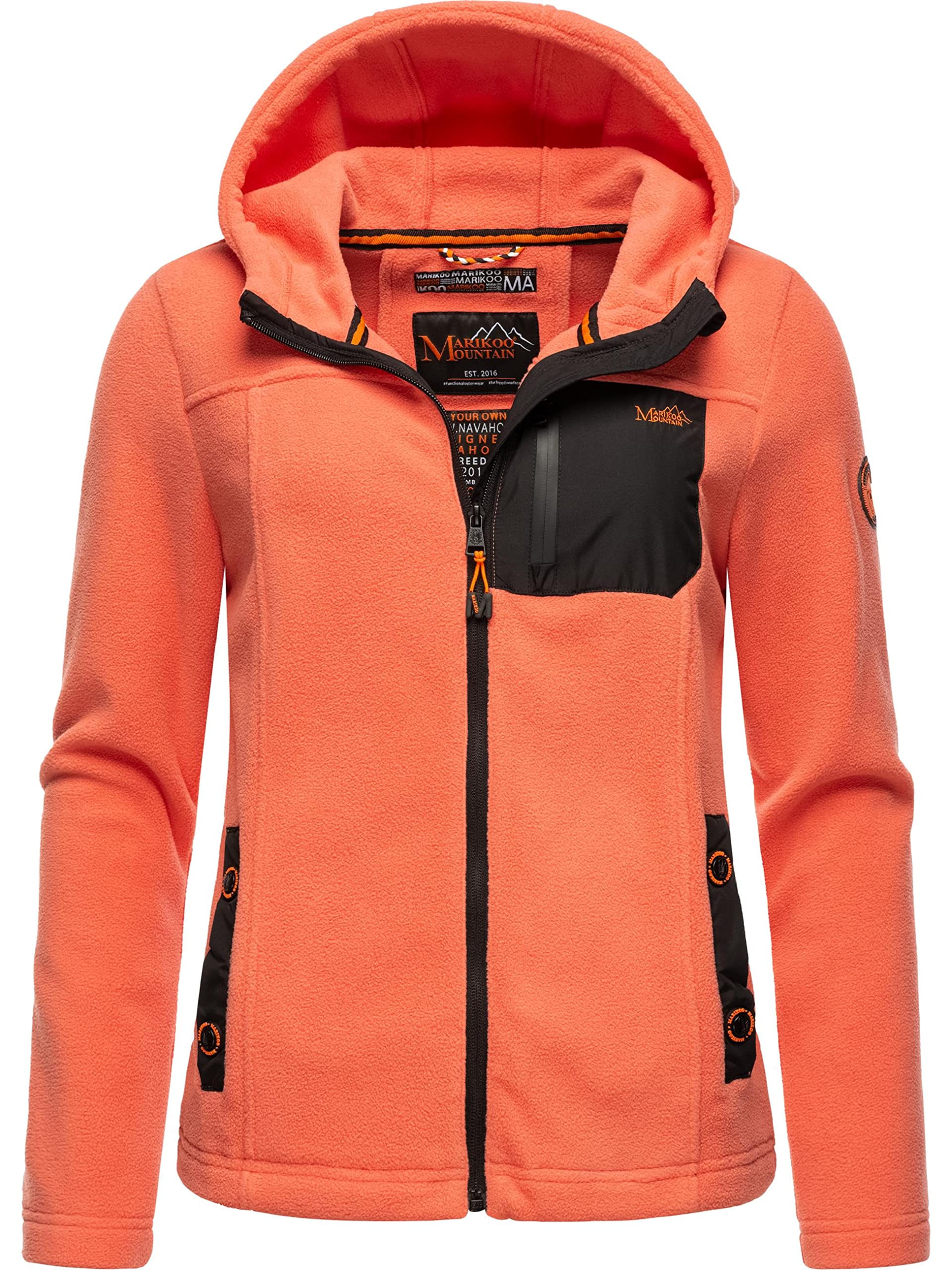 MARIKOO Chaqueta de forro polar para mujer con capucha Mount Iwaki XS-XXL