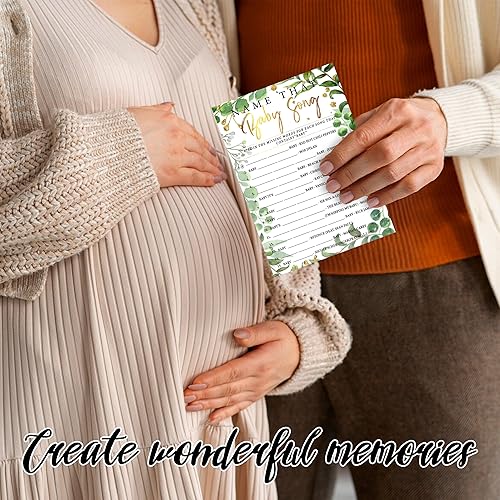 Miniatura 5 de Woodland - Juegos de baby shower, juegos de doble cara con nombre de esa canción de bebé y juego de peleas de bebé (paquete de 30) con 1 tarjeta de