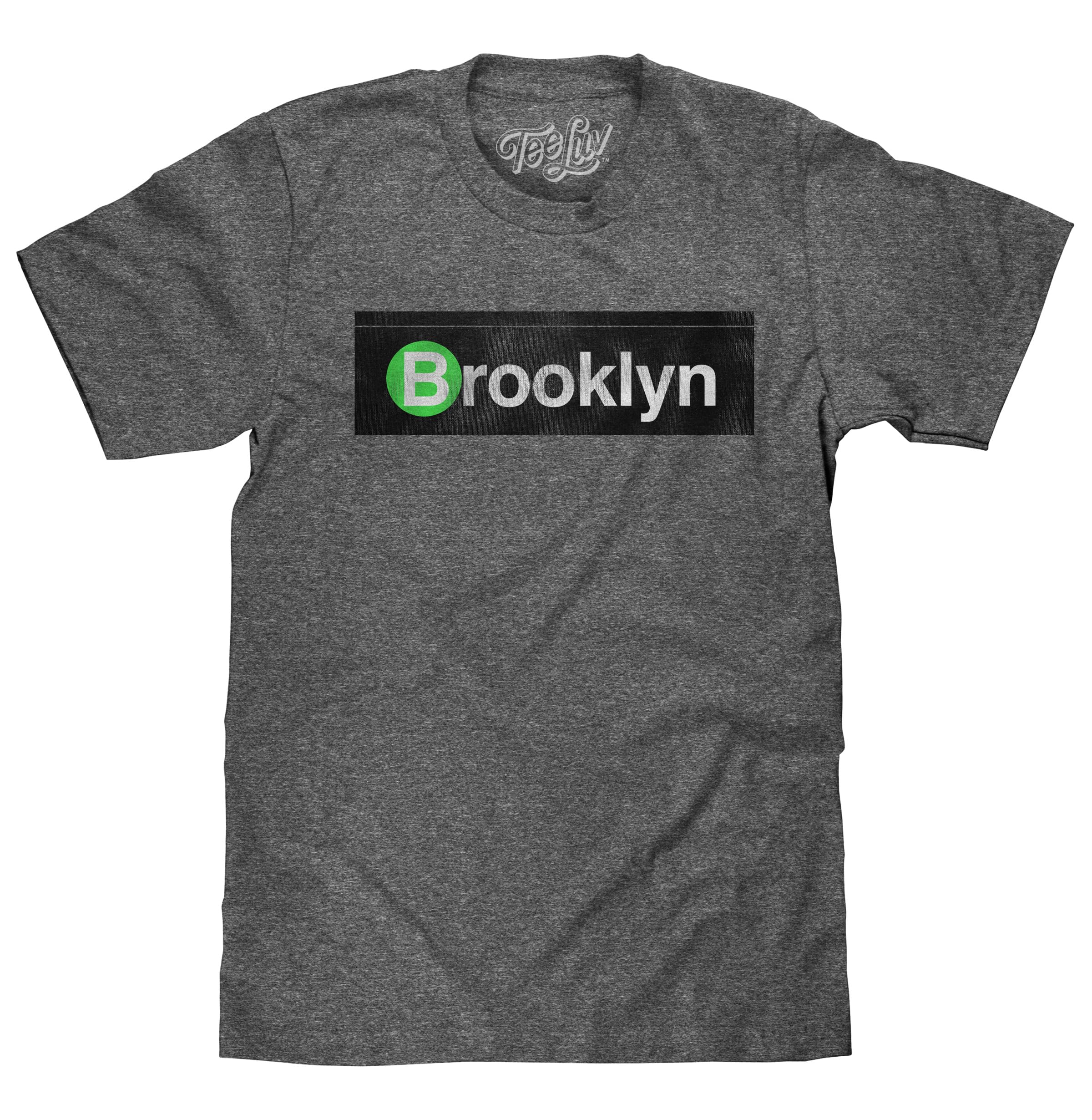 Tee Luv Men's Faded Brooklyn Subway Sign Shirt