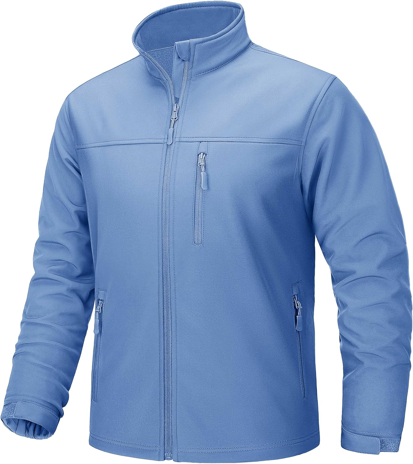 TACVASEN Men’s Lightweight Softshell Jacket Fleece Lined Waterproof Tactical Rain Zip Up Winter Coat Windbreaker Casual