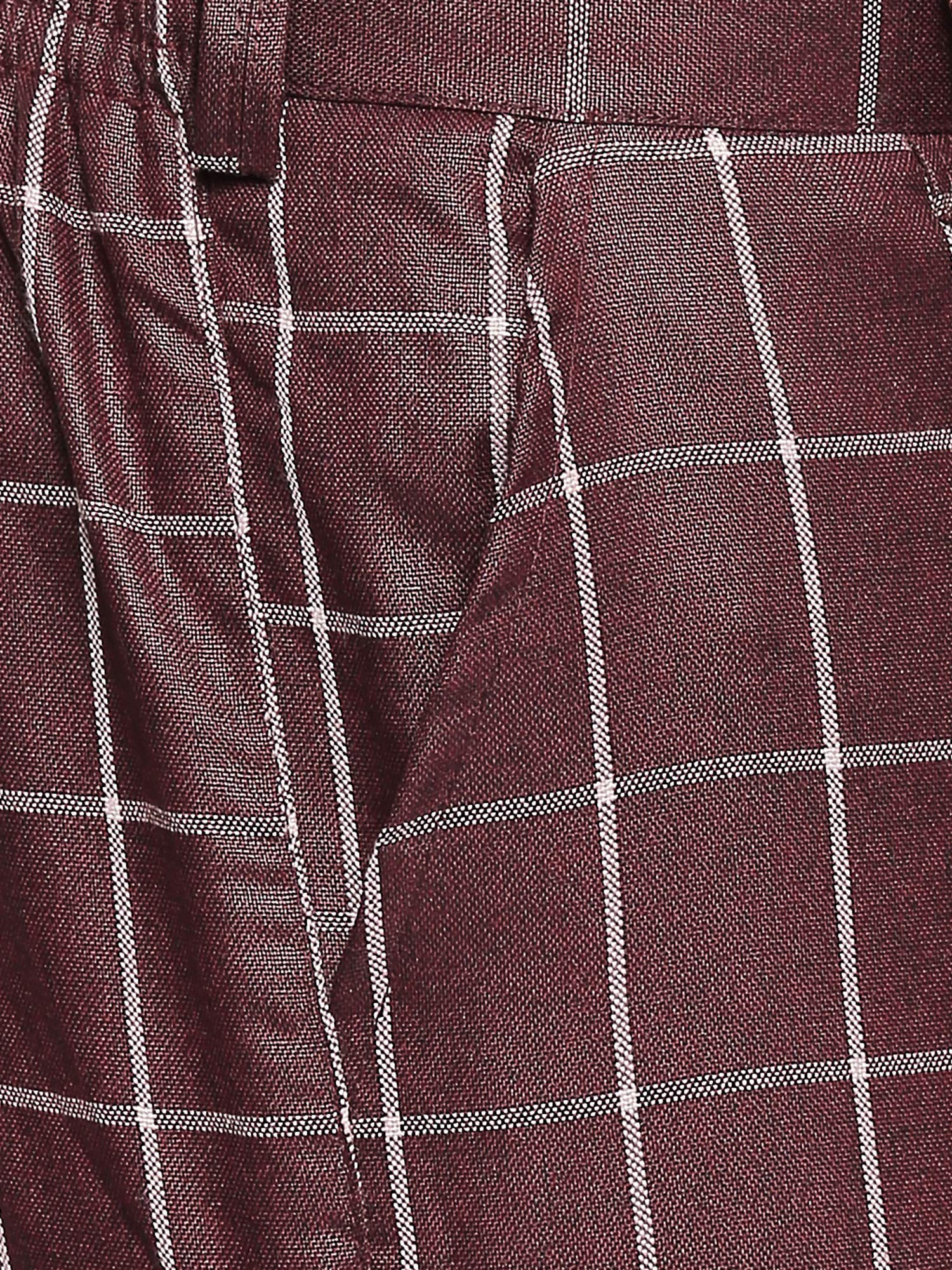 Jeetethnics Boys Purple Checked Coat Suit Set with Shirt and Trousers (9075J) 2