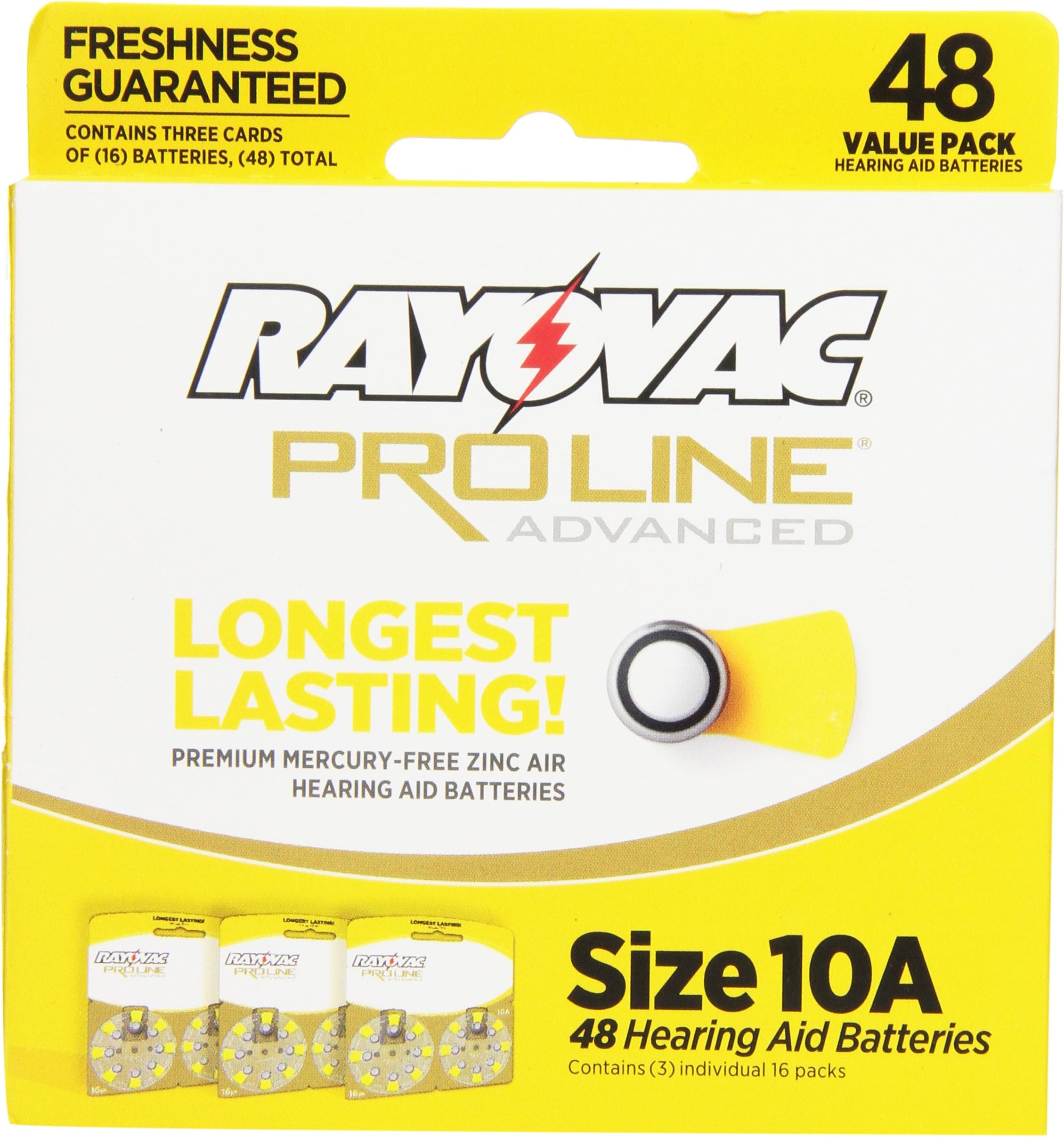Rayovac Ultra Proline Hearing Aid Batteries Size 10