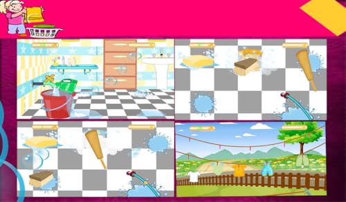 Crianças Wash & ferro de passar roupa - Máquina de lavar roupa