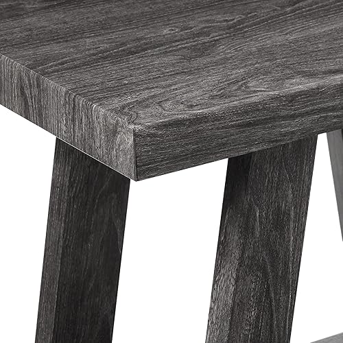 Miniatura 5 de Roundhill Furniture Athens Contemporary Wood Shelf Side Table, Charcoal Carbón,Negro,Gris,Azul marino,Rosa,Rojo,Carbón desgastado y beige,Gris