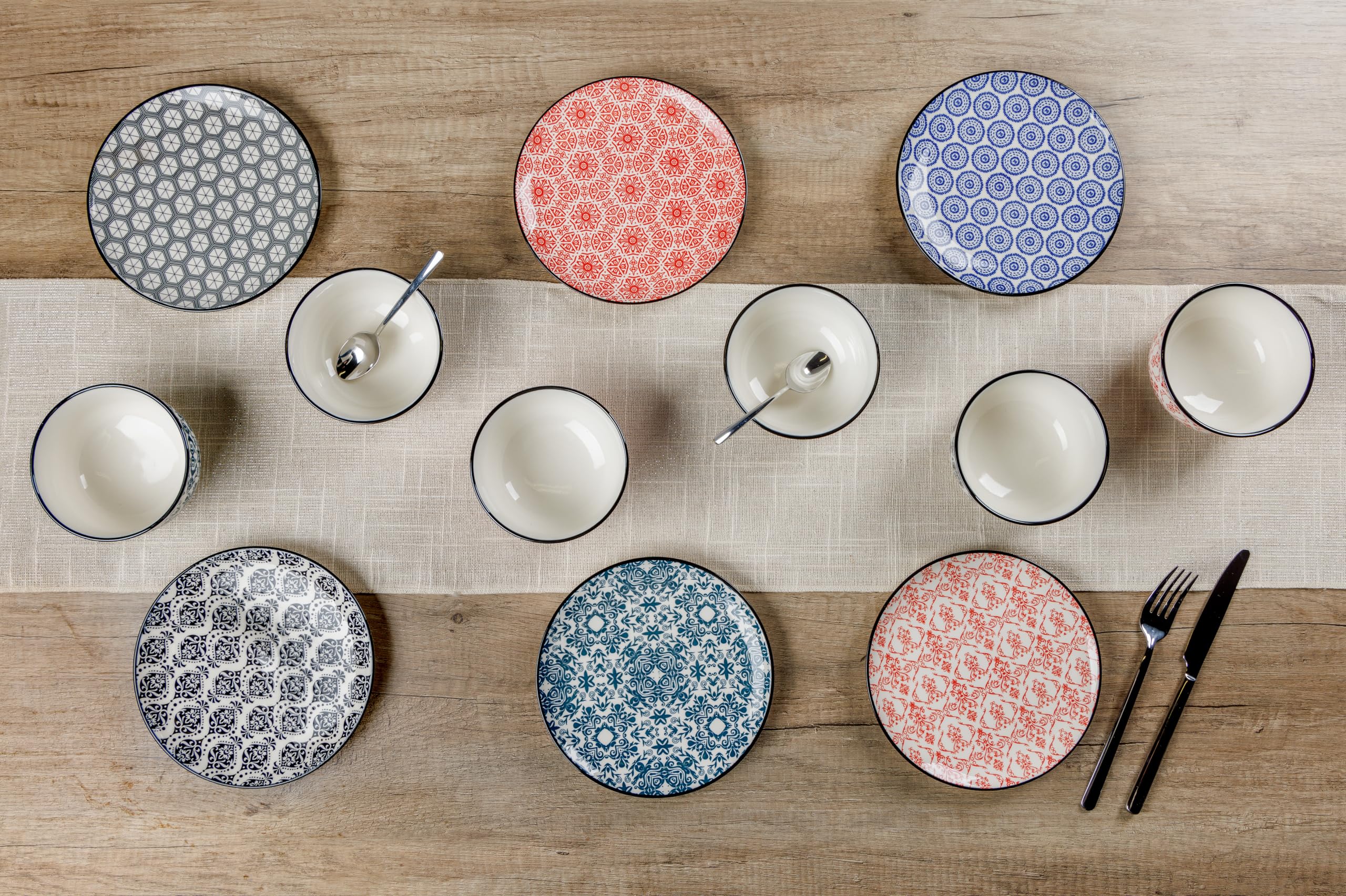 Cosy & Trendy Plate Délirio 6 Assortis-D23.5 Cm-6 - Juego de 6