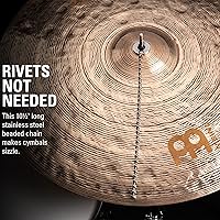 Vista 2 de Platillo Sizzler de Bacon Pesado para Ride, Crash, China y Efectos sin Remaches Requeridos — Cadena con Cuentas Superior para Jazz o Cualquier