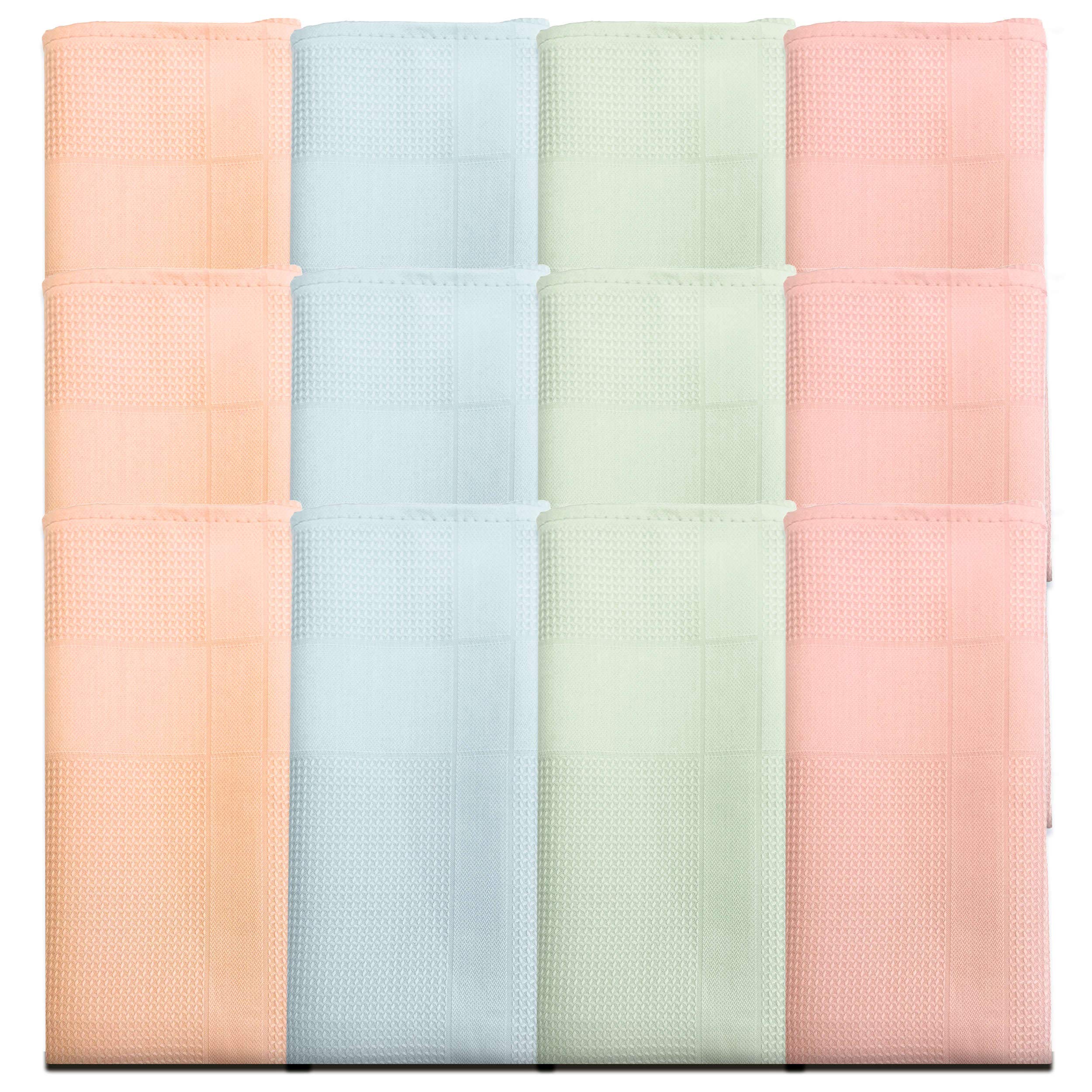 Melody® Putztuch Mikrofaser Reinigungstücher Streifenfrei für Hochglanzflächen Saugstark Mikrofasertücher Geschirrtücher Trockentuch Bez Bezler Wischtuch #3052 (12er-Pack, bunt)
