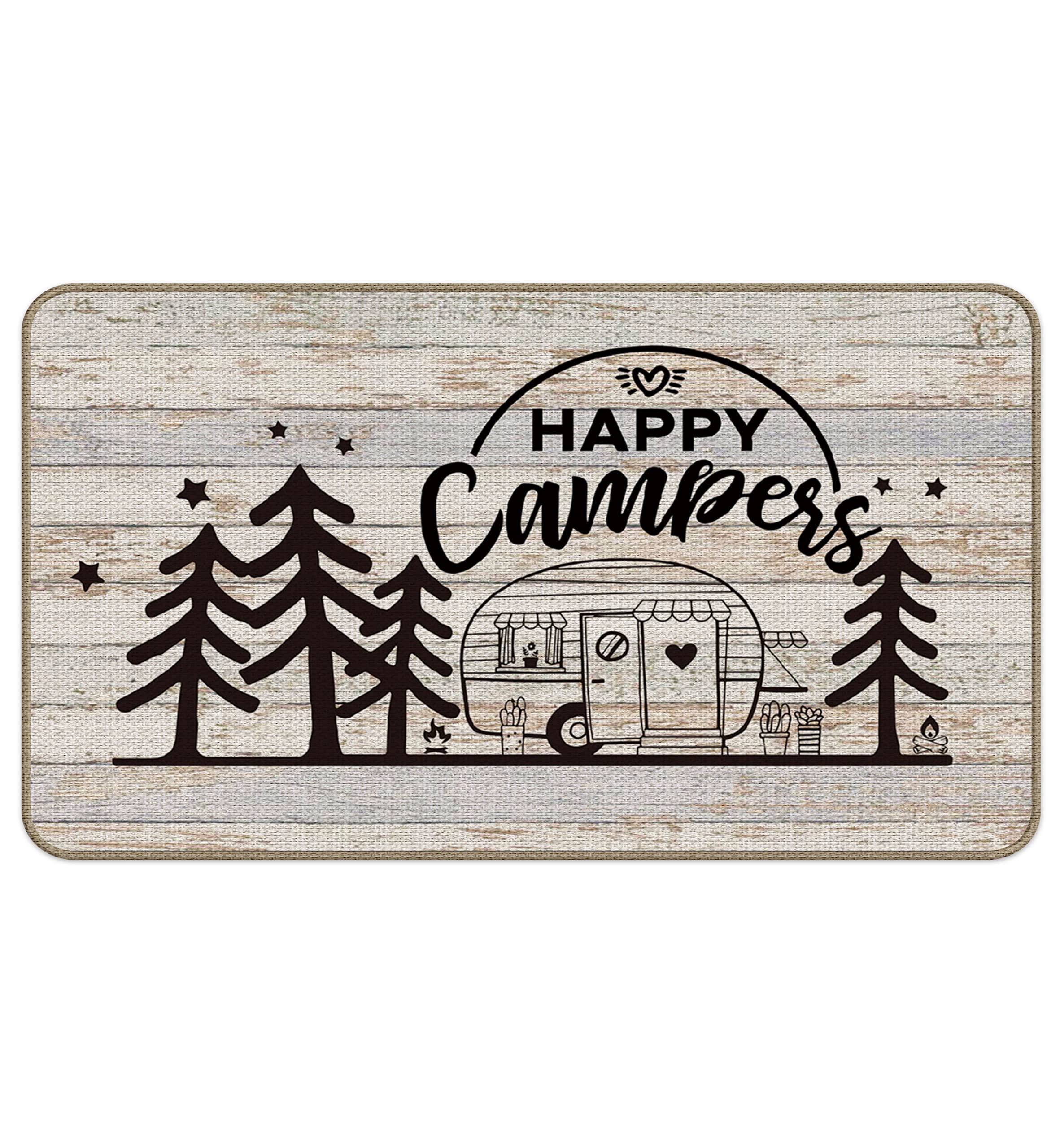 Buy Happy Campers Decor Indoor Outdoor Doormat, Camper Front Door Mat