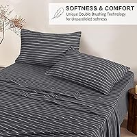 Vista 178 de RUVANTI Flannel Sheets Twin Size - 100% Cotton Double Brushed Twin Sheets Set, Deep Pockets 16 Inches, All Seasons Breathable & Extra Soft Bed Bali