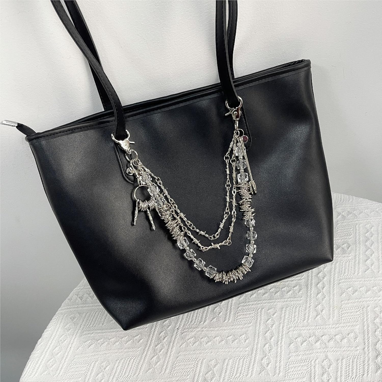 QTMY Chain Beaded Keychain Bag Charms for Handbag Purse Backpack Accessories for Bogg Bag,687 - Image 7