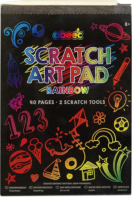 abeec Scratch Art Pads (Rainbow)