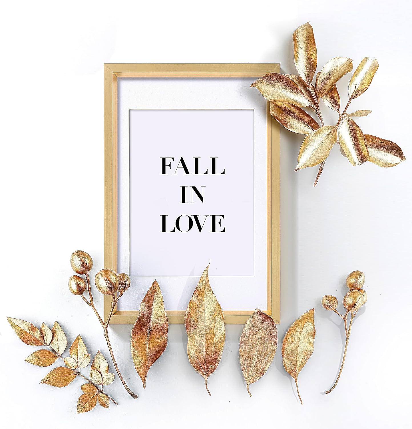 walther design Picture Frame Silver 18 x 24 cm with PassepArtout, Steel Style Plastic Frame ES824S