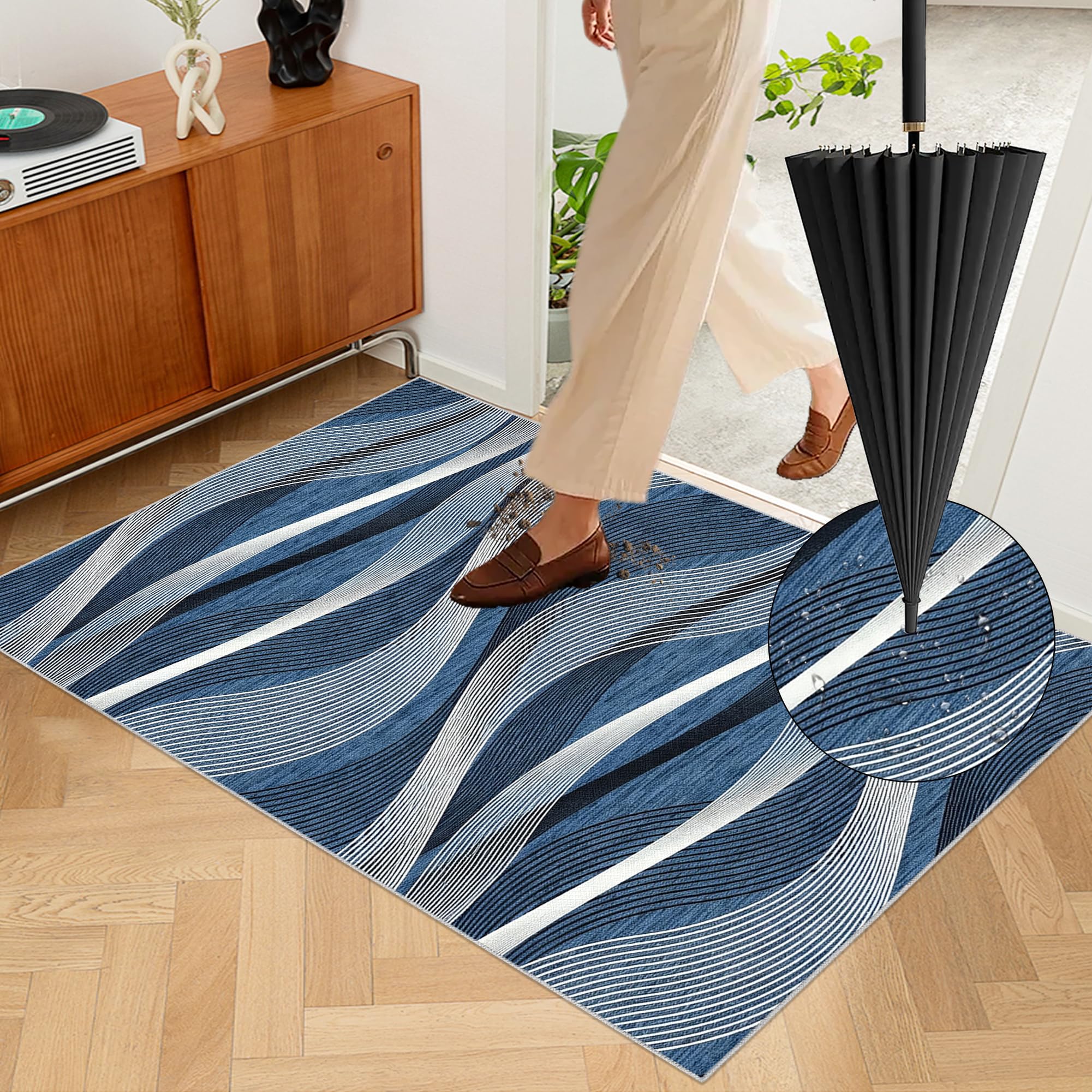 Alfombra de Pasillo Lavable Antideslizante 60x150cm