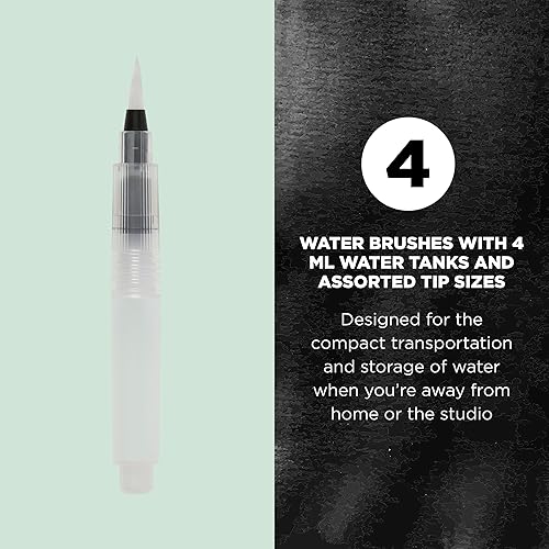 Miniatura 2 de Sakura Cepillo de agua Koi - Cepillo para acuarela - Depósito de 0.1 fl oz - 4 puntas de pincel surtidos