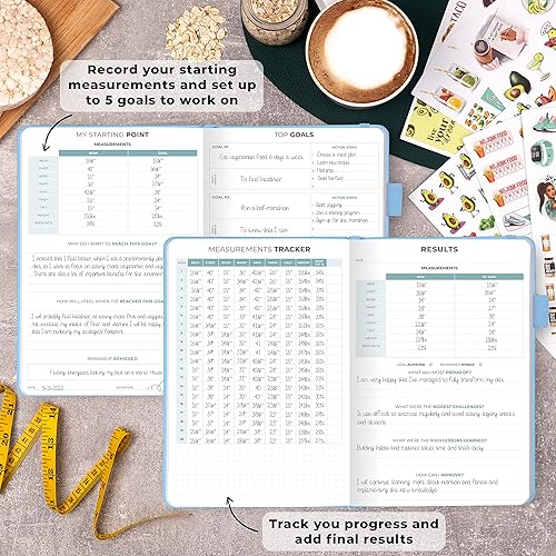 Miniatura 3 de Clever Fox Food Journal Premium - Registro diario de seguimiento de comidas con rastreador de calorías - Diario de nutrición, dieta y pérdida de