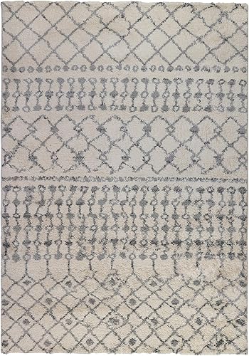 AMER Rugs Aspen Arra ASP10203 - Alfombra de área de 2 x 3 pulgadas con acabado marfil y gris