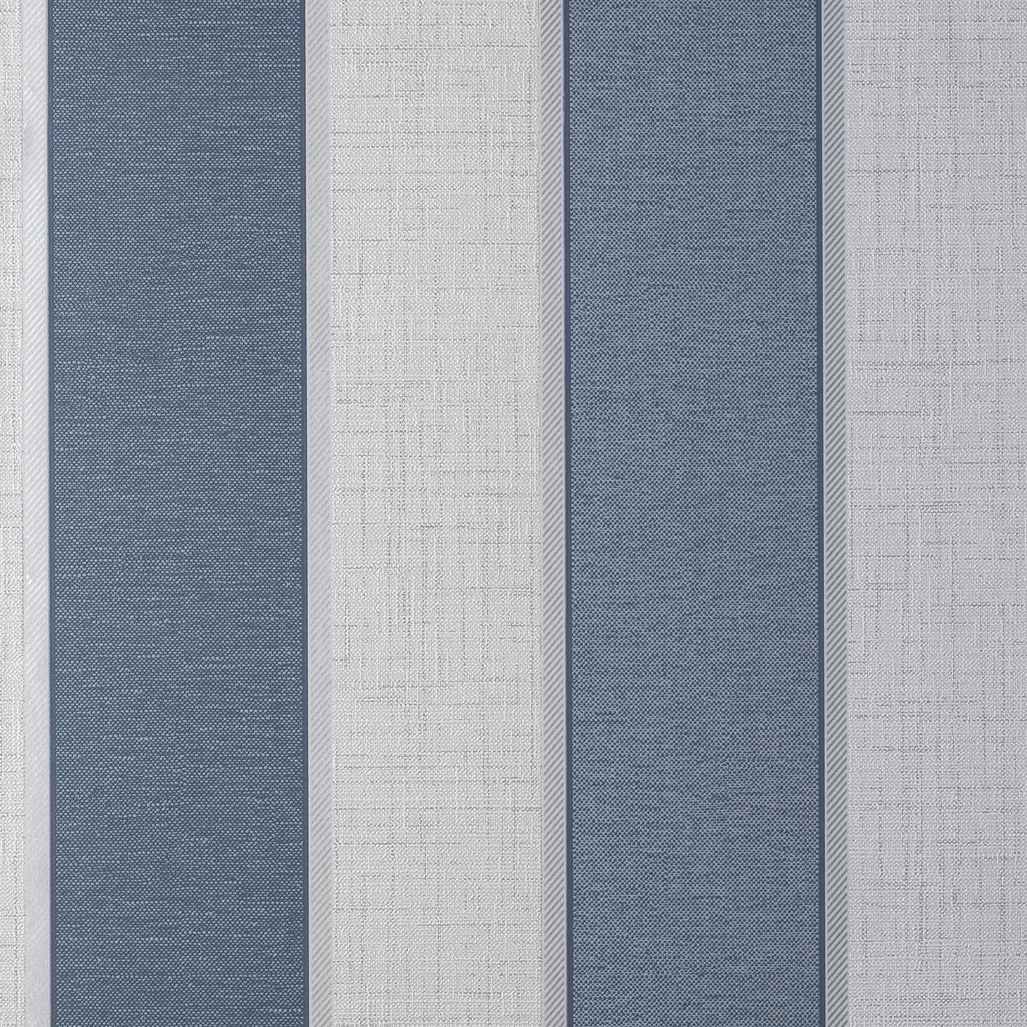 Yöl Navy,Silver,Navy Silver Larson Stripe Wallpaper Textured Vinyl Metallic Navy Silver