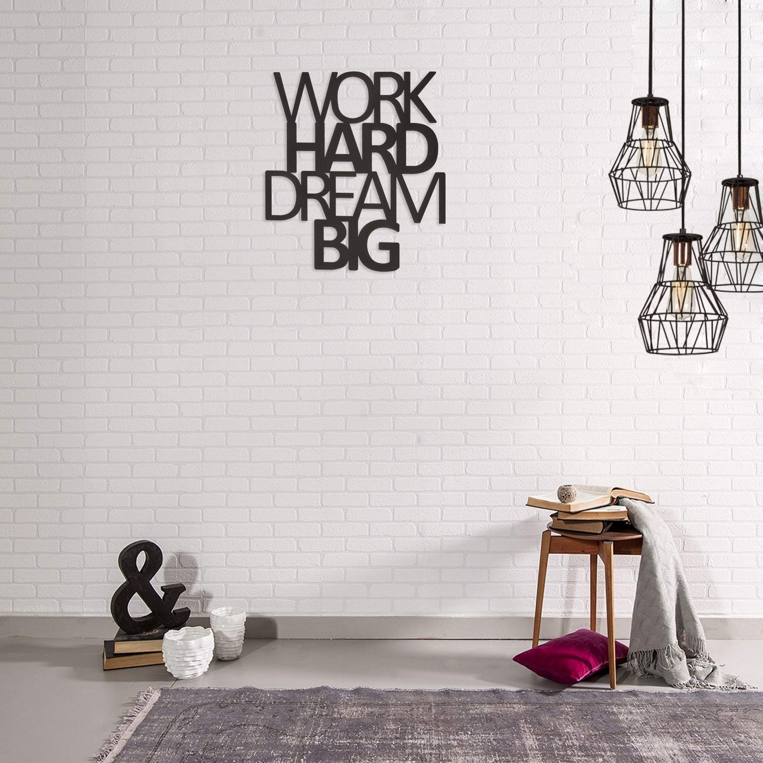 Homemania Decoración de Pared, Metal, Negro, 65 x 0.15 x 70 cm
