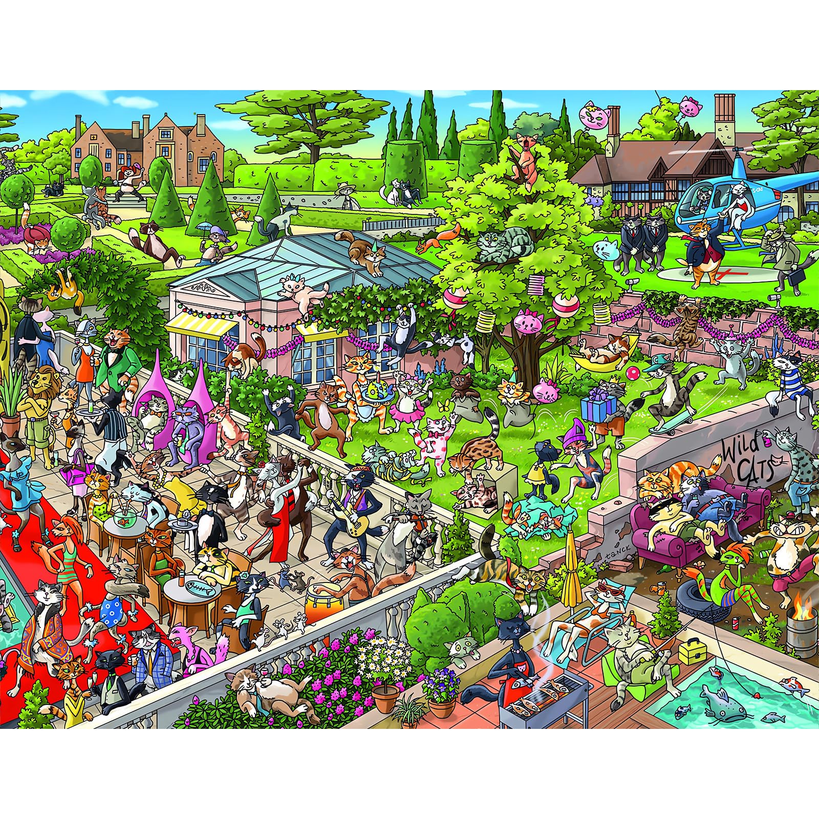 Chengqism Jigsaw Puzzles 100 Pieces for Adults Cartoon Puzzle 100 Pieces 100 Piece Jigsaw Puzzle with Extra Large Piece for Adult Educational Games-Home Decoration Puzzles for Adult Teens Seniors — image 1