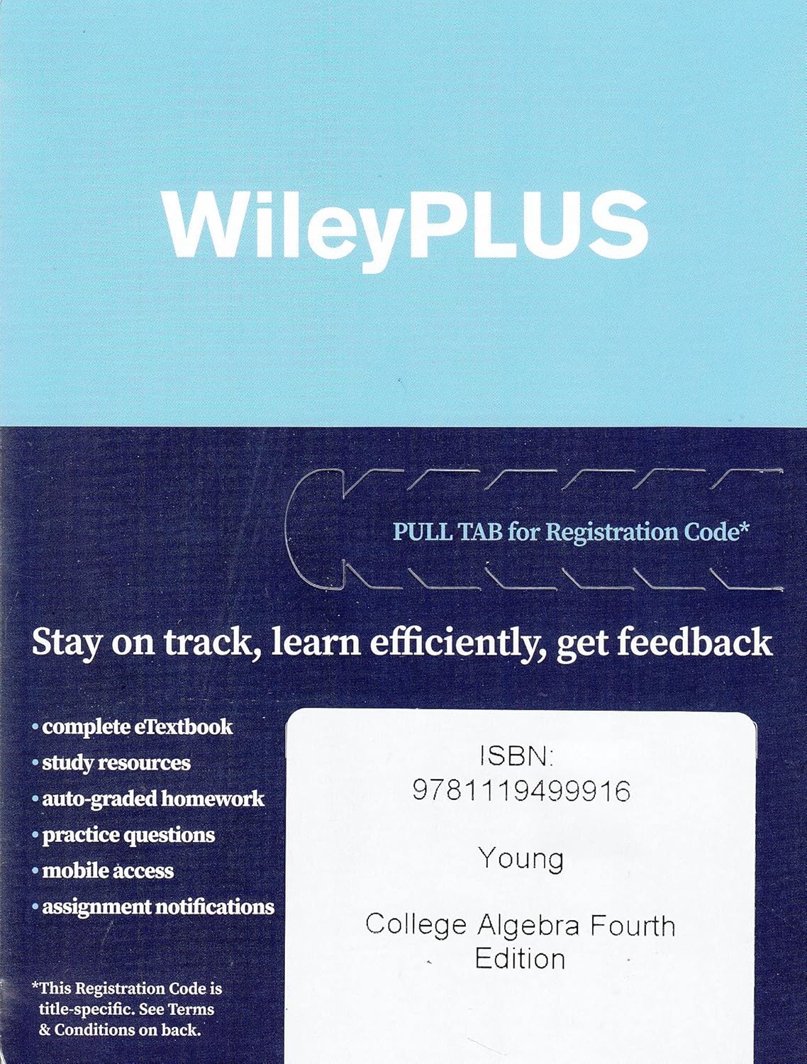 College Algebra 4th Edition WileyPlus Registration Code Books